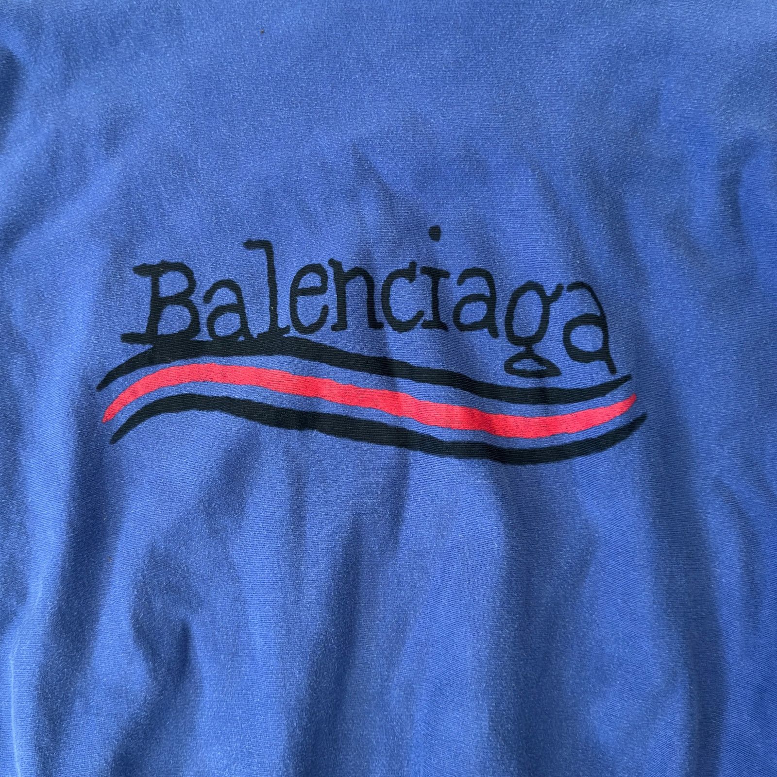 Size 3 - Balenciaga Men's Drawn Logo Campaign Crewneck