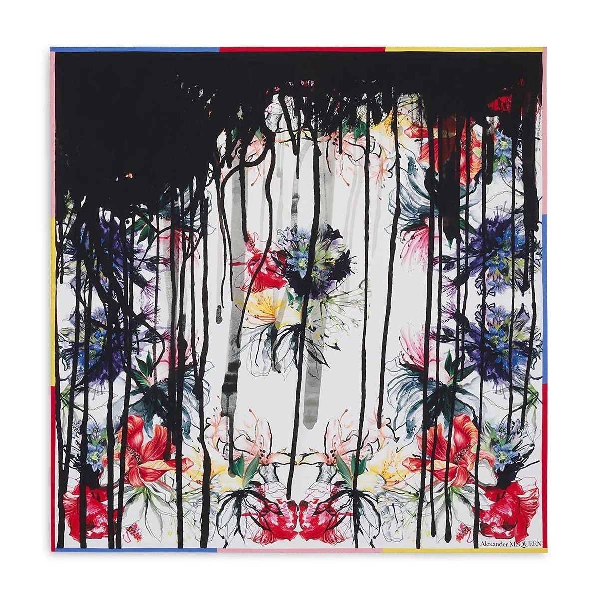 Alexander McQueen ALEXANDER MCQUEEN Exploded Flora silk square scarf q Size ONE SIZE - 1 Thumbnail
