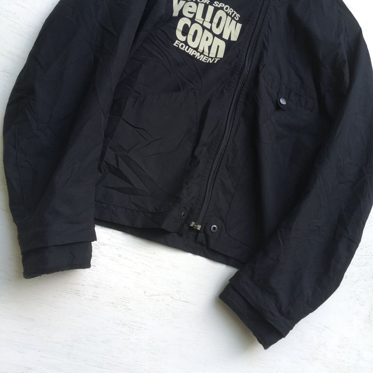 Vintage YELLOW CORN WINDBREAKER SINGLE LIGHT LAYER JACKET Size US L / EU 52-54 / 3 - 21 Thumbnail