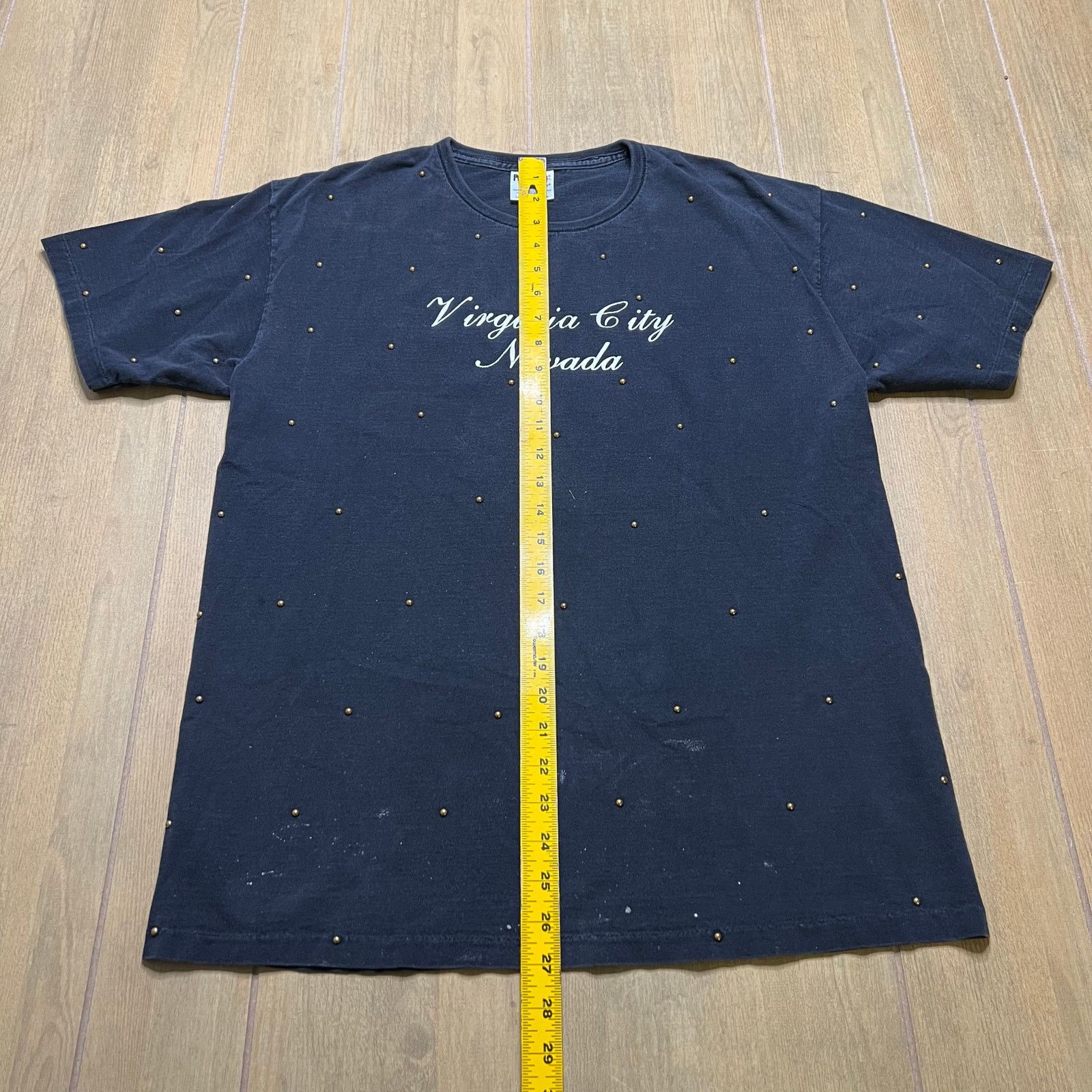 Vintage Vintage 90s Virginia City Nevada gold stud details Sz L Y2K Size US L / EU 52-54 / 3 - 5 Thumbnail