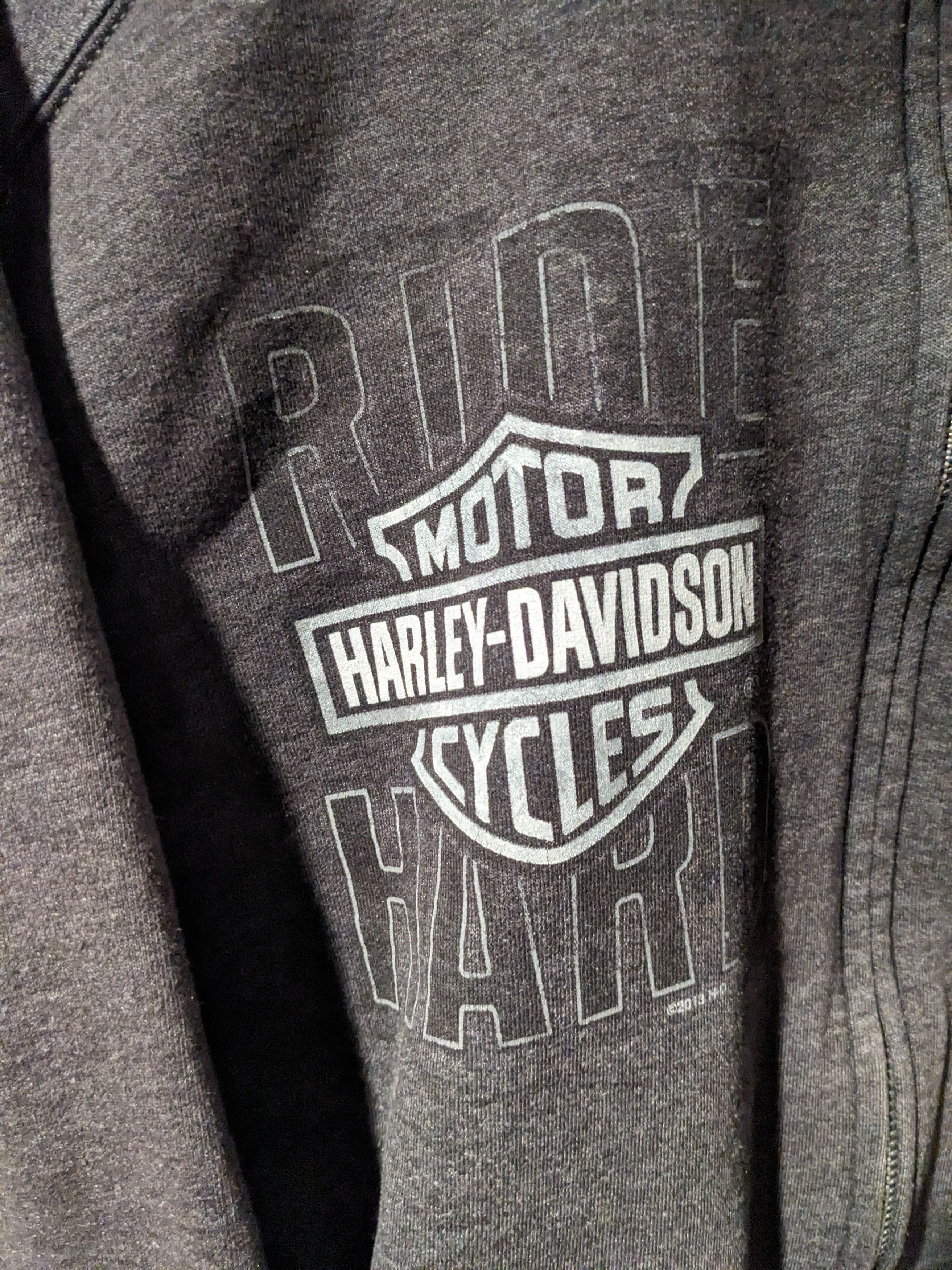 ©︎2013 Harley Davidson BIG size sweat 2XL Harley-Davidson® Men's Eagle Piston Long Sleeve Full-Zip Hoodie