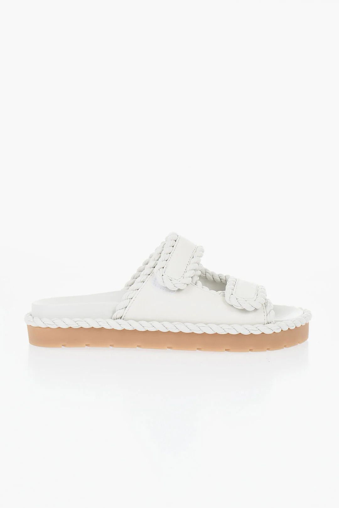 Bottega Veneta og1mm0426 Leather Sandals in White Size US 6 / IT 36 - 1 Thumbnail