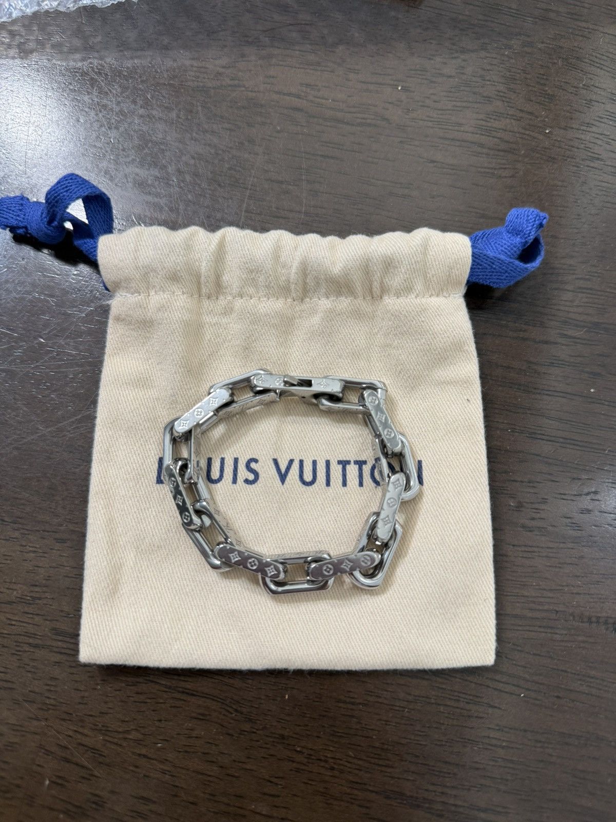 Louis Vuitton Monogram Chain Bracelet Size M