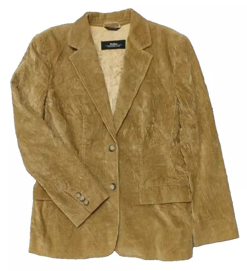 Max Mara × Weekend Max Mara MAX MARA Weekend Line Corduroy Light Brown Women Jacket Size XS / US 0-2 / IT 36-38 - 4 Thumbnail