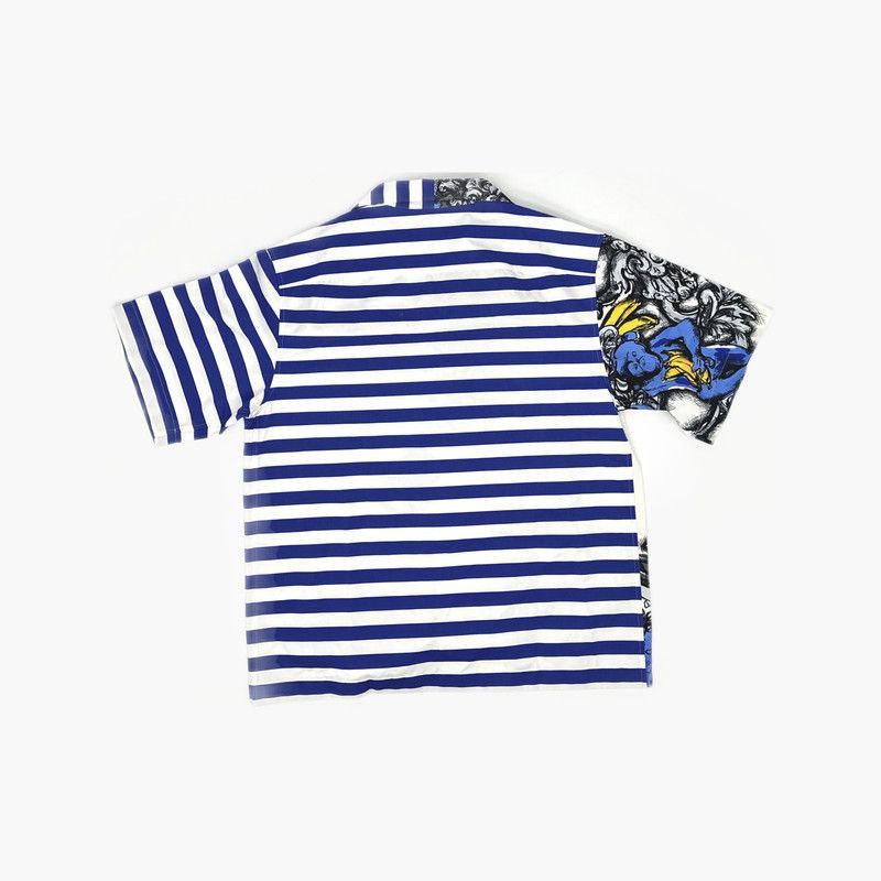 Prada Prada Blue Cartoon Print Short Sleeve Shirt-2506 Size US M / EU 48-50 / 2 - 1 Thumbnail