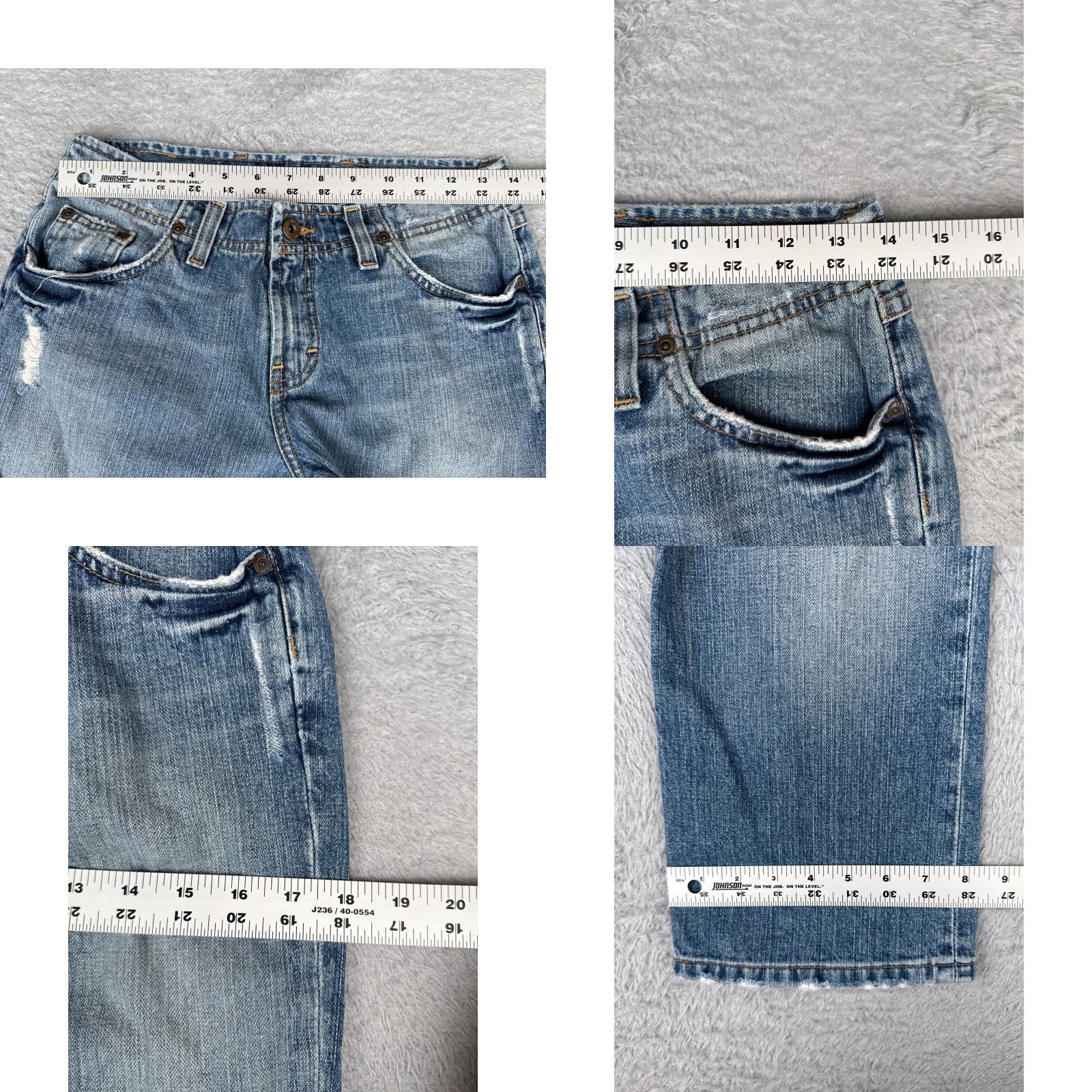 Vintage BKE Jeans Women Capri 27x22 Blue Denim Distressed Low Rise Buckle Model Lucky Brand Womens Jeans 27 Size 27" / US 4 / IT 40 - 9 Thumbnail