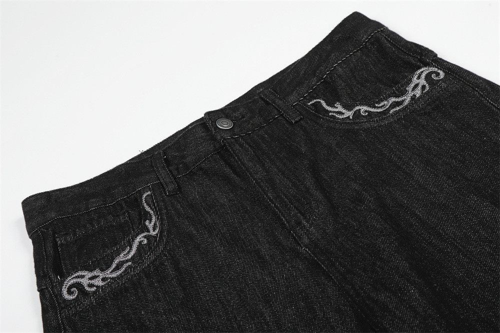 Japanese Brand Men's Vibe Loose-Fit Straight-Leg Street Denim Jeans Size US 32 / EU 48 - 3 Thumbnail