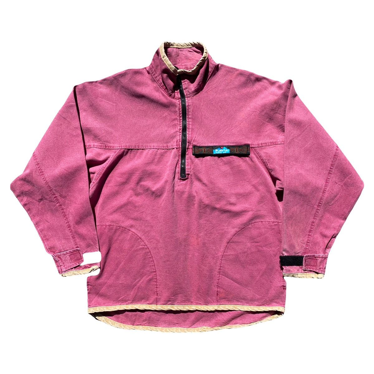 KAVU × Vintage Vintage Rare 90’s KAVU Sunfaded Halfzip Jumper Size US M / EU 48-50 / 2 - 1 Thumbnail