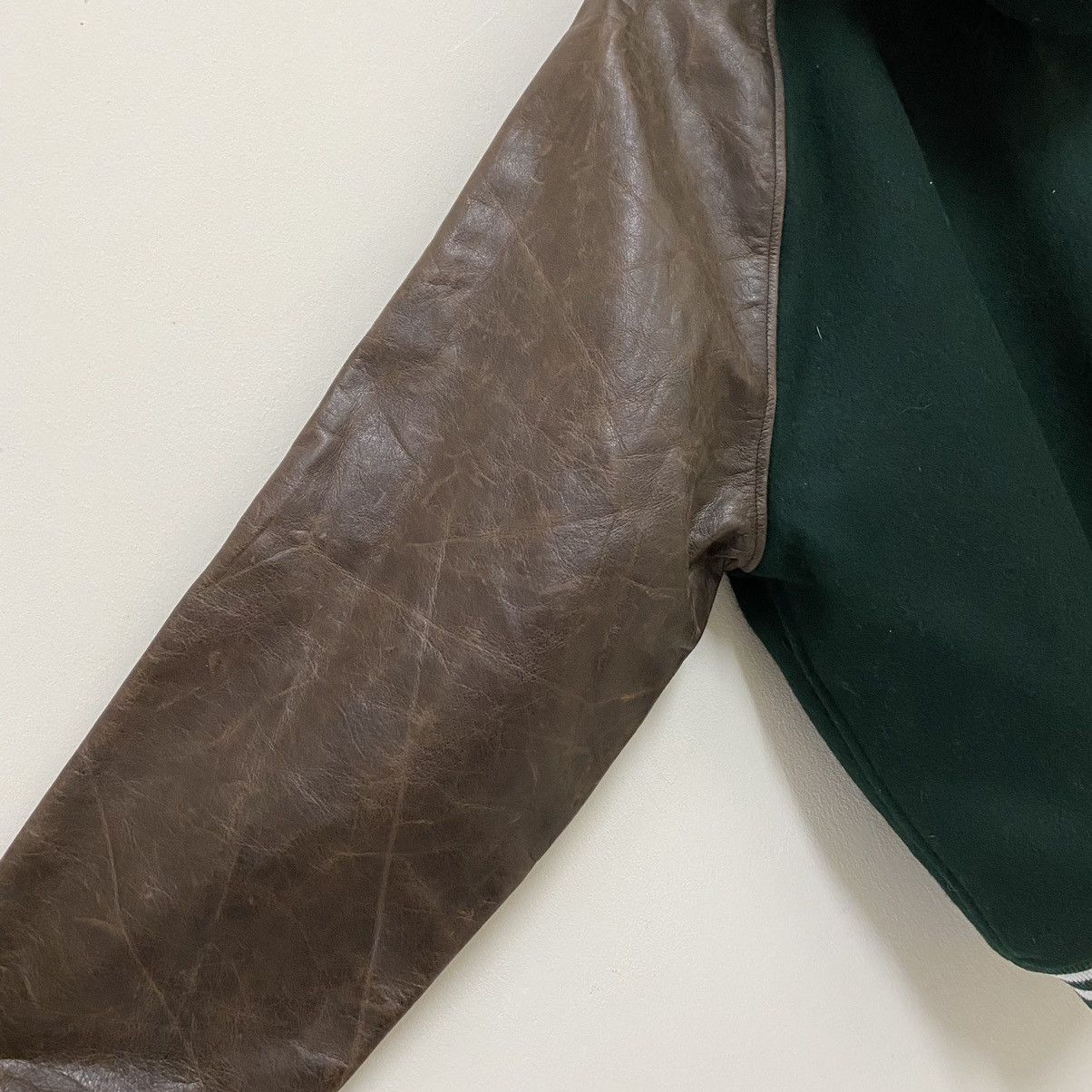 Polo Ralph Lauren VTG 90’s Polo Sport Hybrid Leather Patina Sleeve Jacket Size US L / EU 52-54 / 3 - 19 Thumbnail