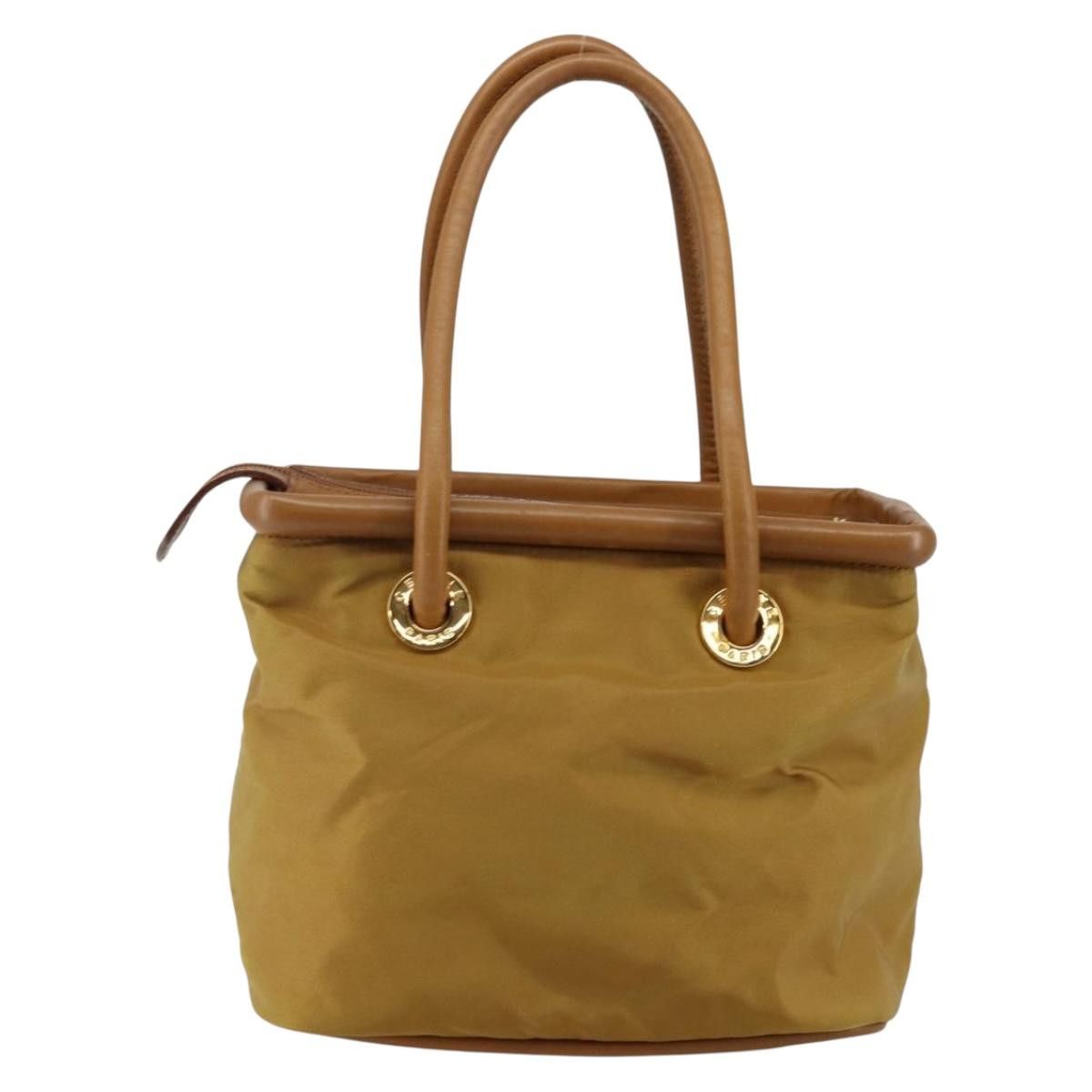 Celine CELINE Hand Bag Nylon Brown Gold Size ONE SIZE - 3 Thumbnail