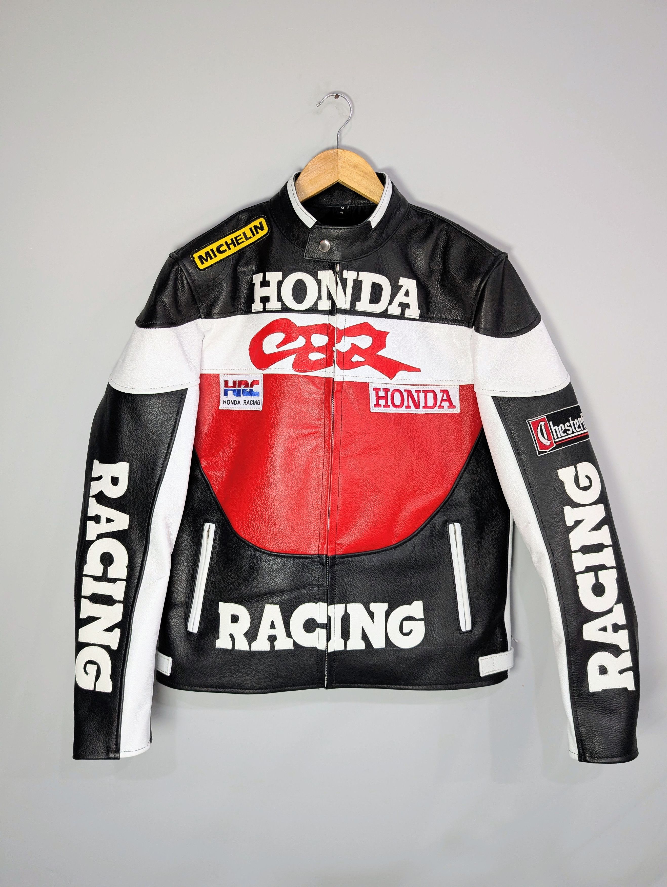 Vintage 🔥Honda🔥 90s Motorcycle Racing Real Cowhide Leather Jacket Size XL / US 12-14 / IT 48-50 - 1 Thumbnail
