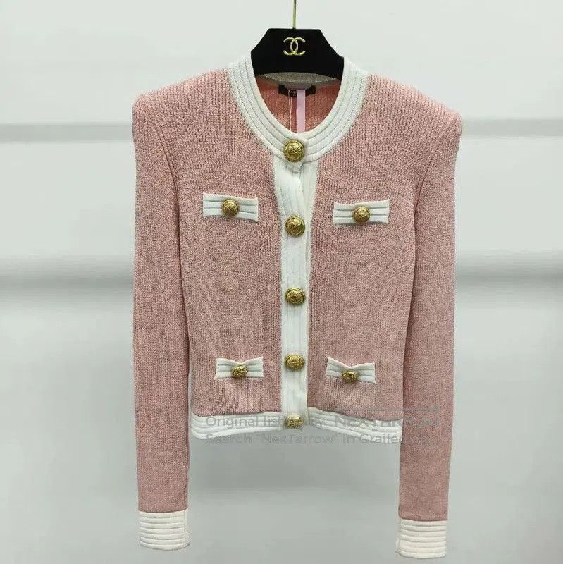 Balmain Balmain Pink Cardigan for Women . Size M / US 6-8 / IT 42-44 - 1 Thumbnail