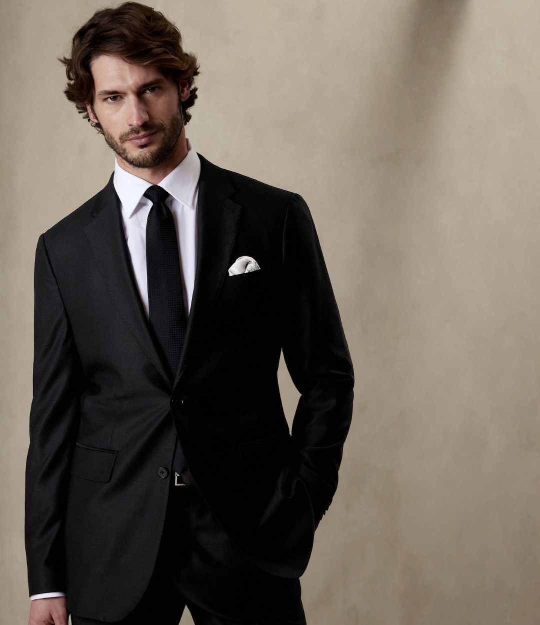 Banana Republic BR Signature Italian Hopsack Suit (40R shoulder x 33R waist) Size 40R - 3 Thumbnail