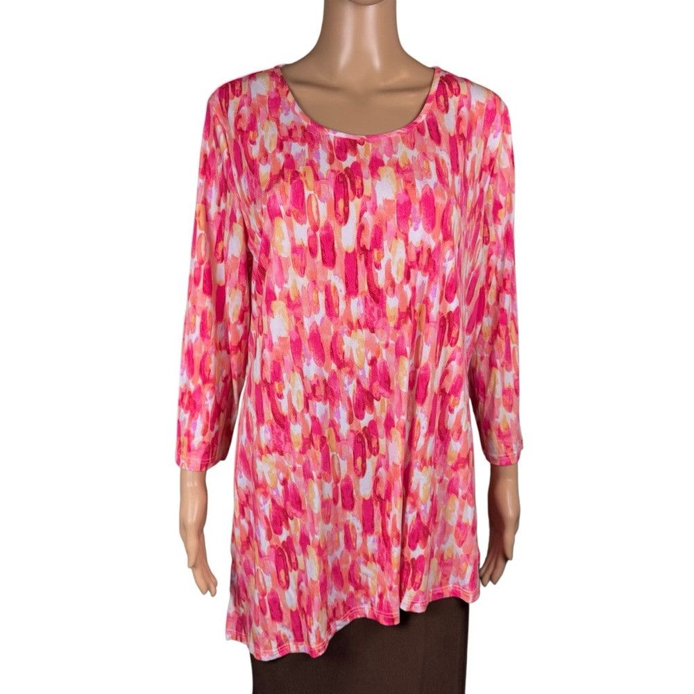 Other Susan Graver Liquid Knit Asymmetrical Tunic Top Size L Size L / US 10 / IT 46 - 2 Thumbnail
