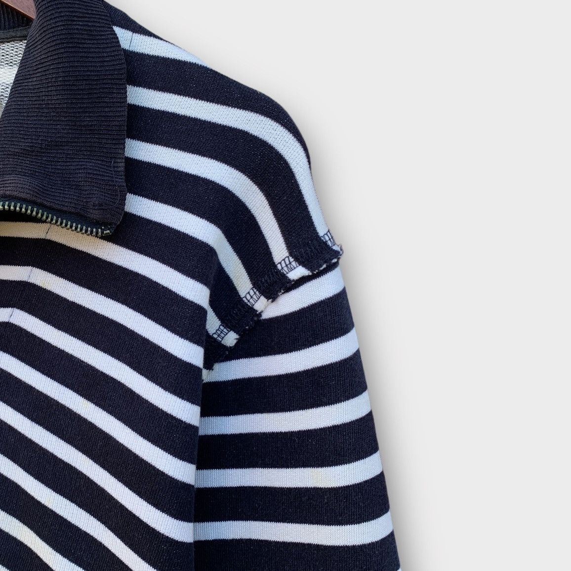 Dolce & Gabbana Dolce & Gabbana Half Zipper Lampo Stripe Sweatshirt Navy Size M / US 6-8 / IT 42-44 - 5 Thumbnail
