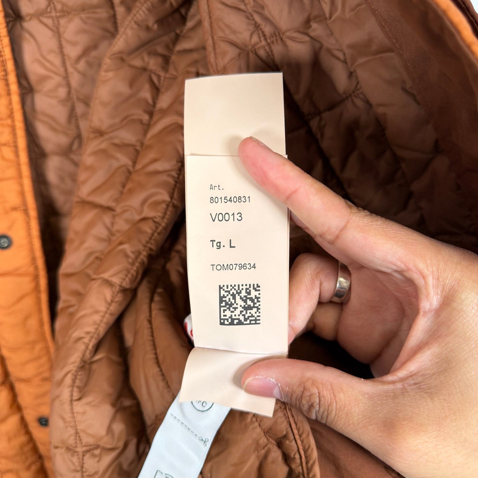 Stone Island Stone Island Burnt Orange Quilted Nylon Stella Jacket Size L Size US L / EU 52-54 / 3 - 8 Thumbnail