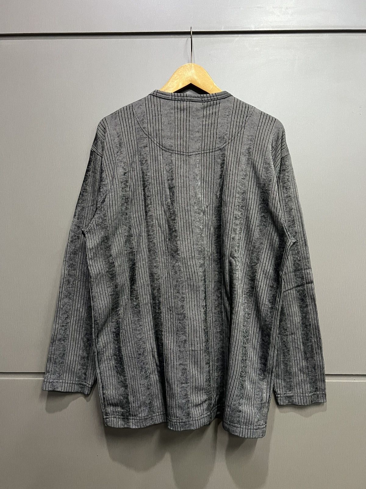 If Six Was Nine Japanese Louis Chavlon Lace Up Stiped Longsleeve Tshirt Size US L / EU 52-54 / 3 - 3 Thumbnail