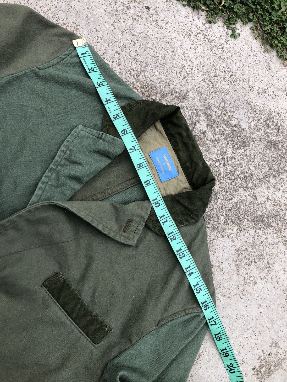 Japanese Brand RECONSTRUCTED BLAZER BY YARDAGE MARVY JAMOKE Size 36S - 8 Thumbnail