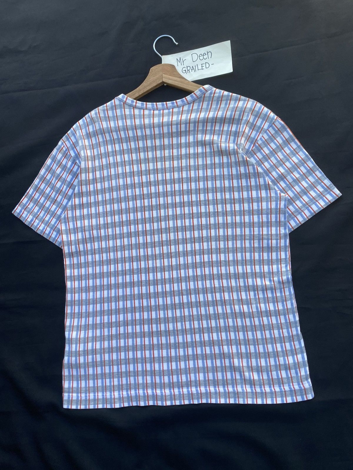 Rare Vtg AD2001 Comme Des Garcons CDG Checkered Tshirt
