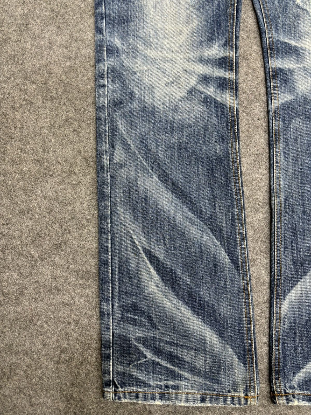 Japanese Brand 💥Sick Fades💥improves Distressed Heavy Art Fades Denim F534 Size US 33 - 8 Thumbnail