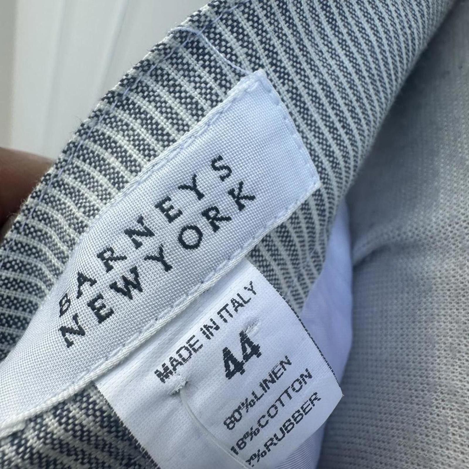 Barneys New York Barney's Women's Blue and Grey Dress Size L / US 10 / IT 46 - 4 Thumbnail