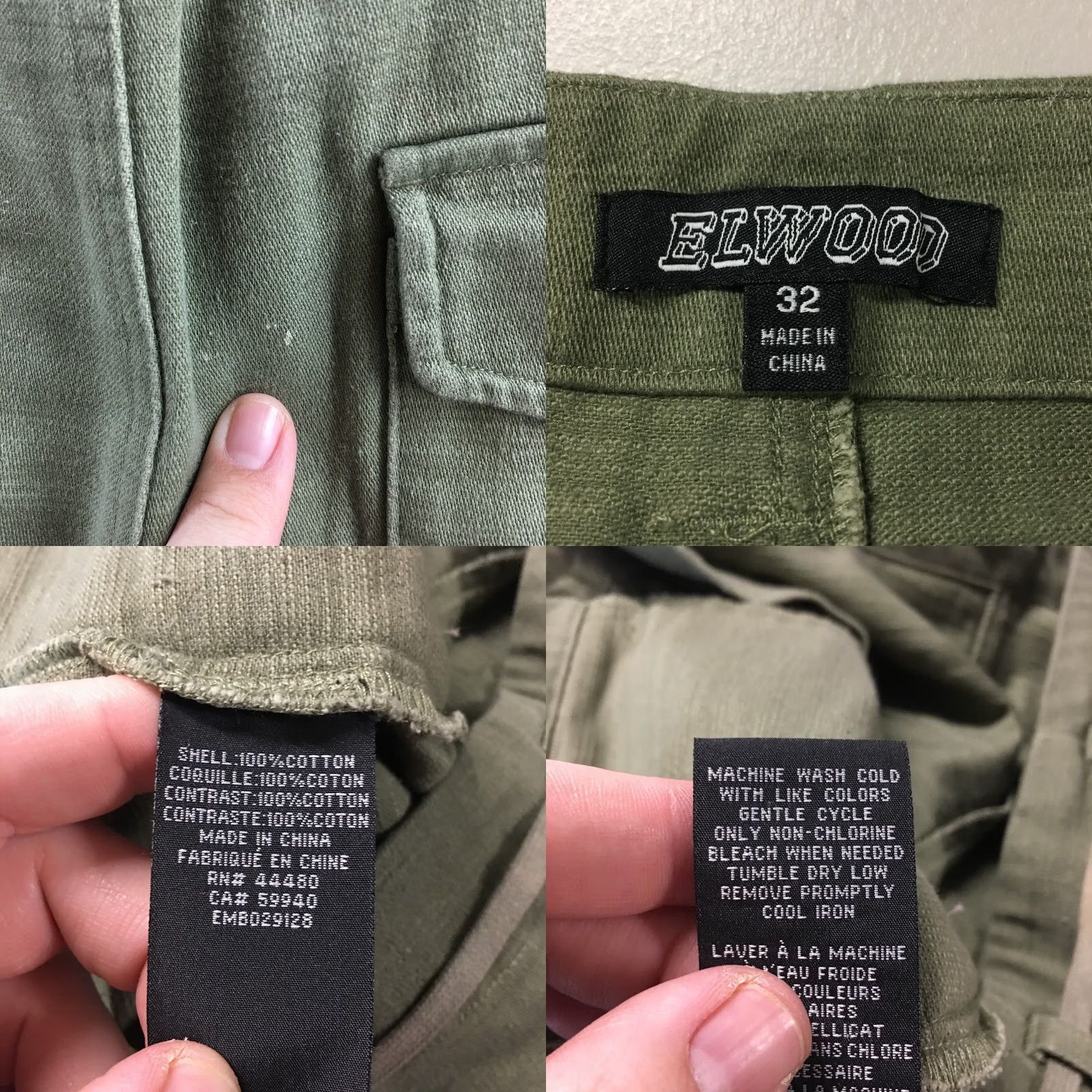 Elwood Elwood Capri Pants Womens 32 Green Drawstring Mid Rise Casual Zip Capri Pants Womens Regular Green Capri 32 XS-XL? Size 24" / US 00 / IT 34 - 10 Thumbnail