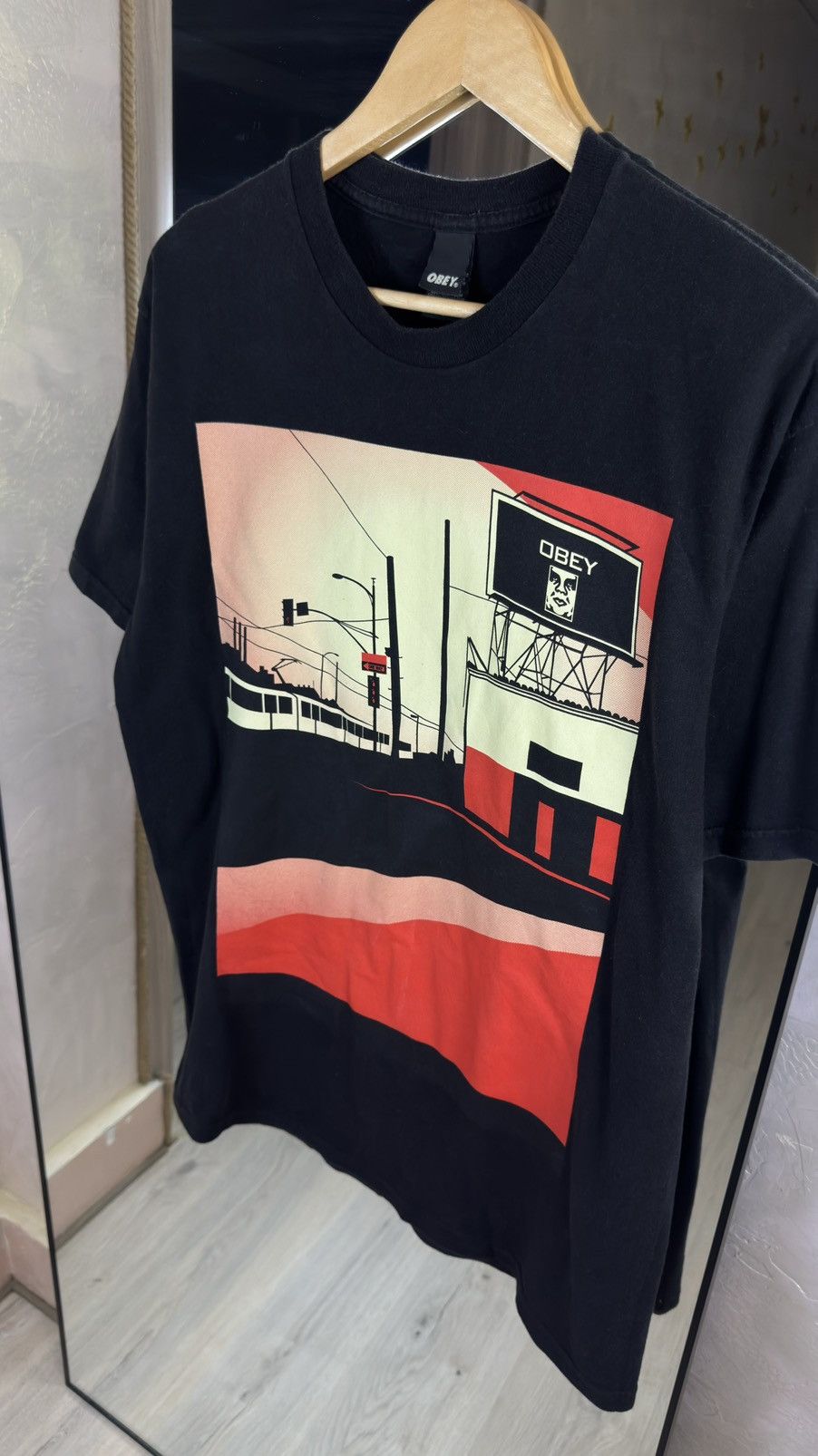 Obey Obey Boston Billboard Cotton Graphic Streetwear Tee Size US L / EU 52-54 / 3 - 5 Thumbnail