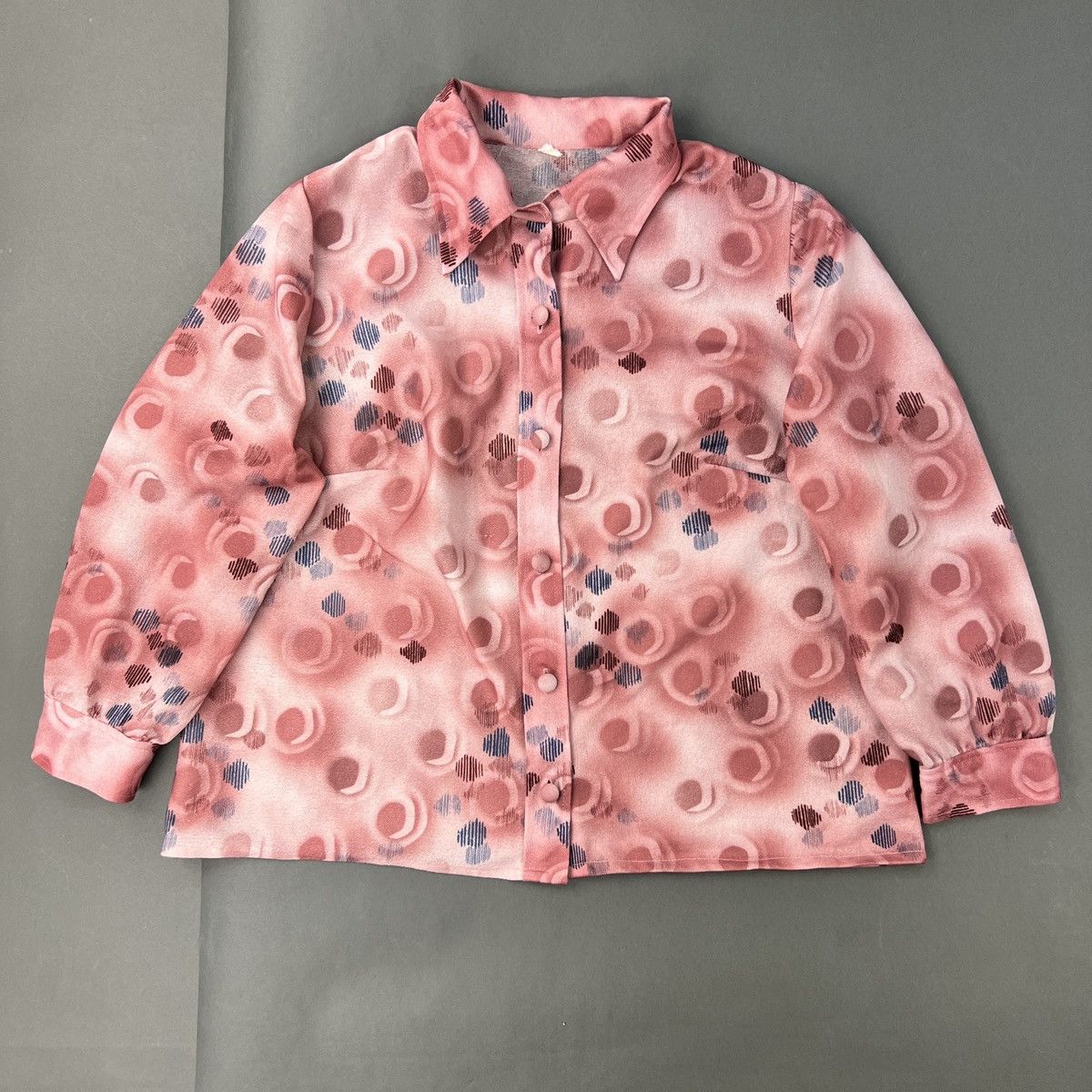 Vintage 80s VTG Abstract Allover Print Button Up Shirt Size L / US 10 / IT 46 - 1 Thumbnail