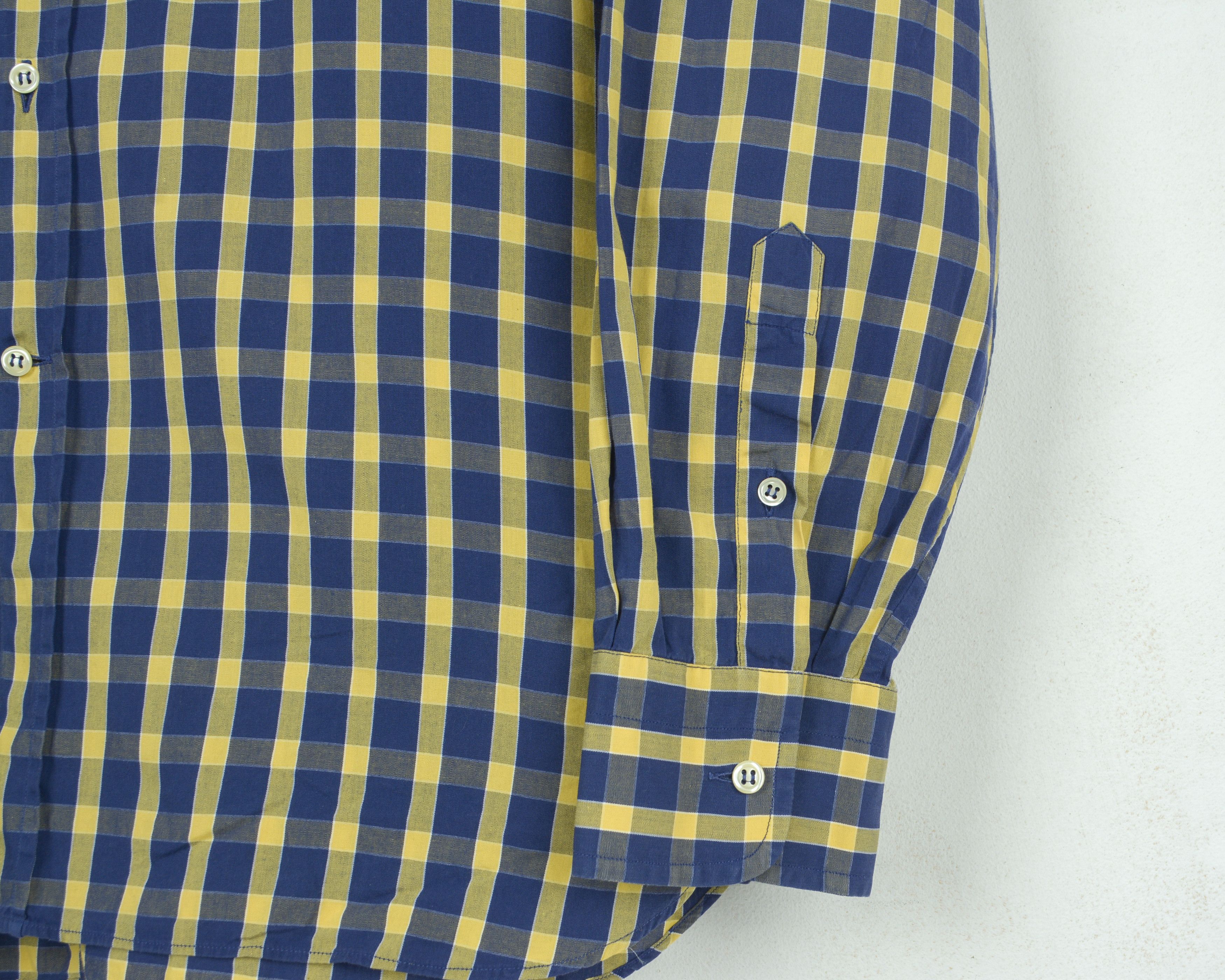 Boggi BOGGI 16 1/2" Size 42 Formal Shirt Check Plaid Cotton Casua Size 42R - 5 Thumbnail