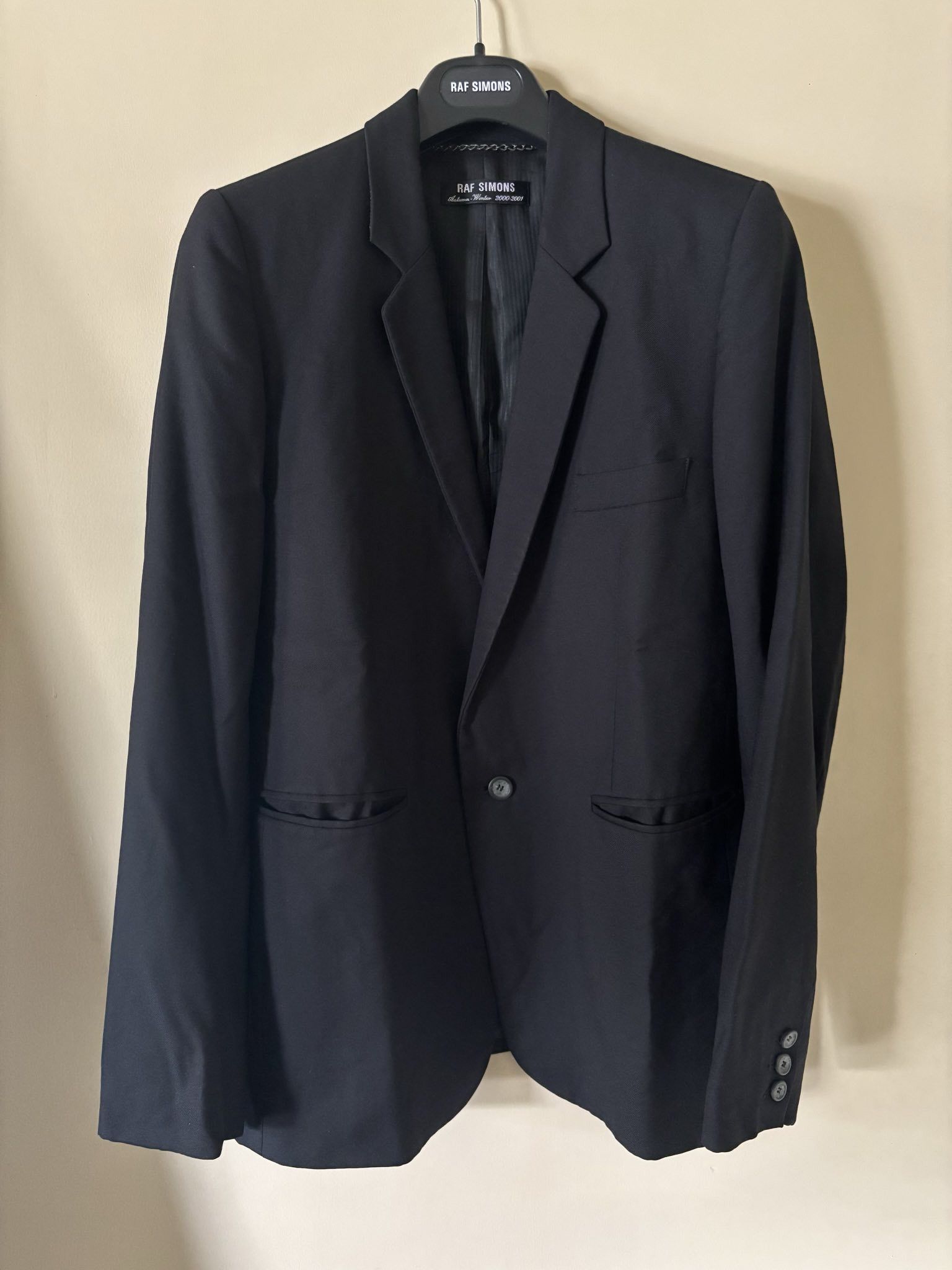 Raf Simons AW04-05 “Waves” asymmetrical-zip rider jacket