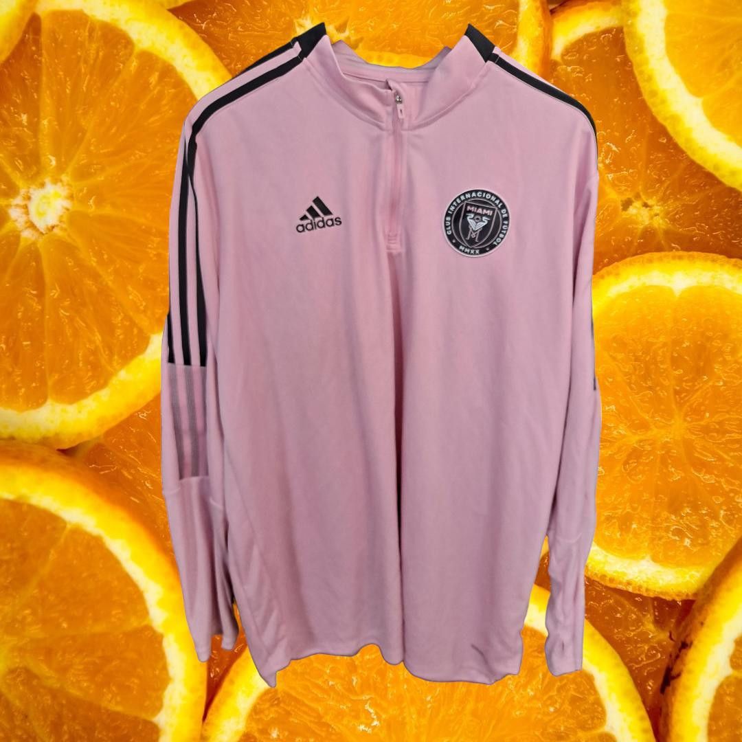Adidas Adidas 1/2 Zip Pink Club Intercontinental Futbol Miami MMXX Size ONE SIZE - 1 Thumbnail