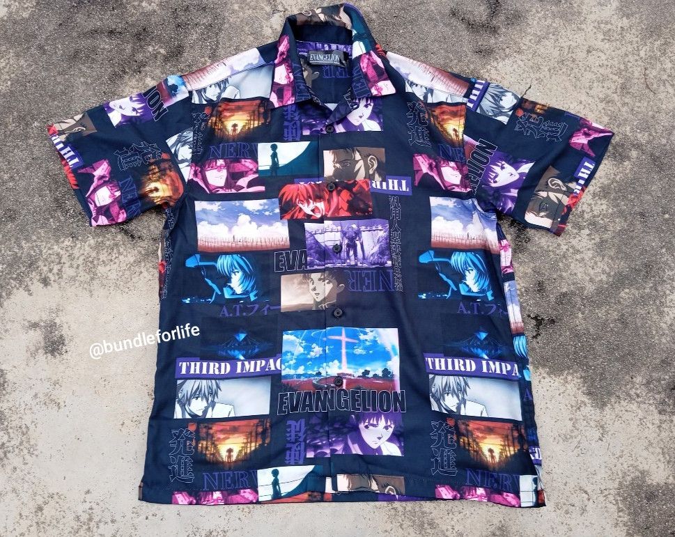 Japanese Brand Evangelion Fullprint AOP Hawaii shirt Size US M / EU 48-50 / 2 - 1 Thumbnail
