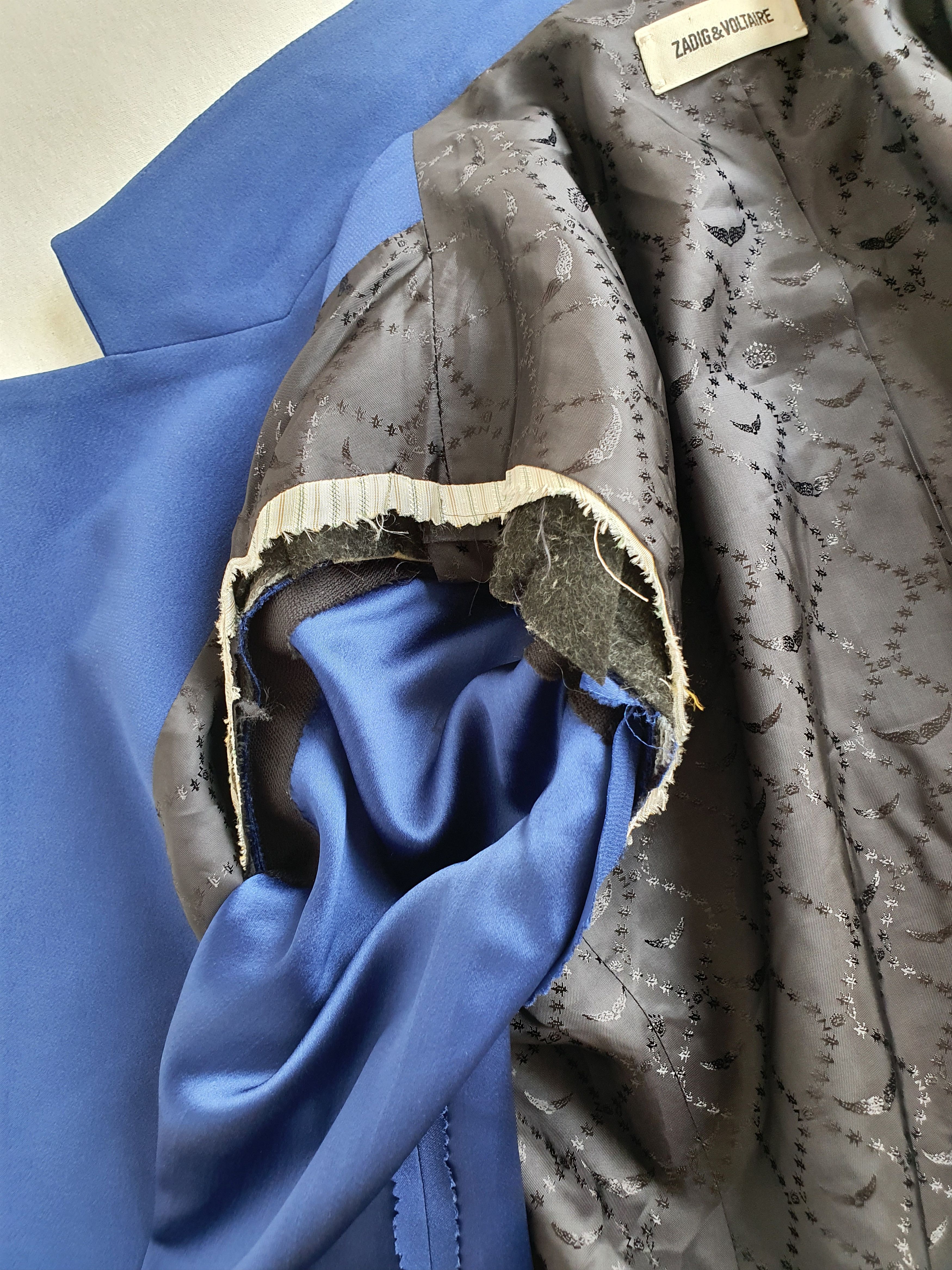 Zadig & Voltaire VOLLY CRÊPE Blazer (WJCA0209F) - Blue - US 8, UK 10 Size S / US 4 / IT 40 - 14 Thumbnail