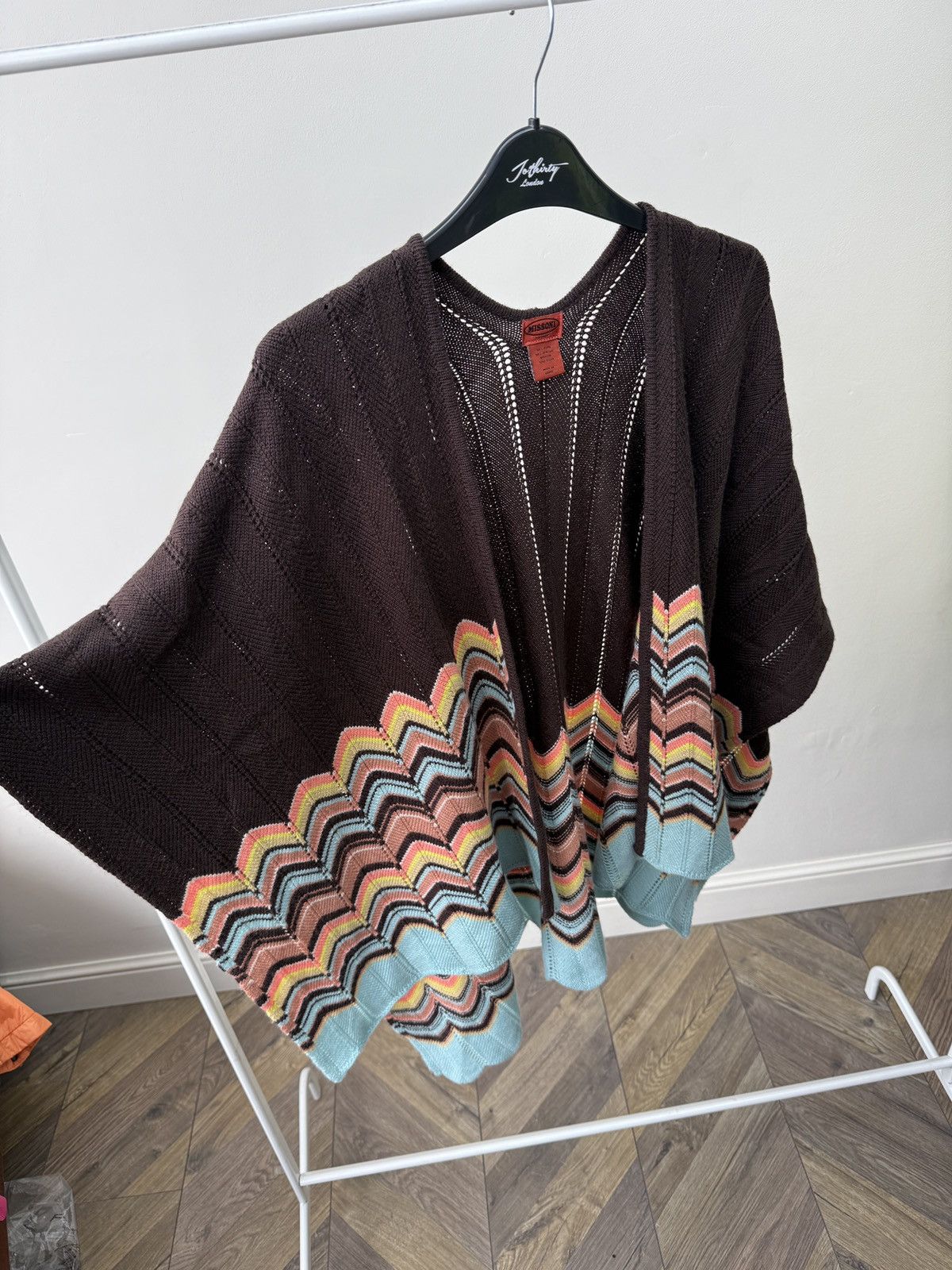 Missoni Missoni Women’s Wool Knit Cardigan Cape Poncho Zigzag Size ONE SIZE - 6 Thumbnail