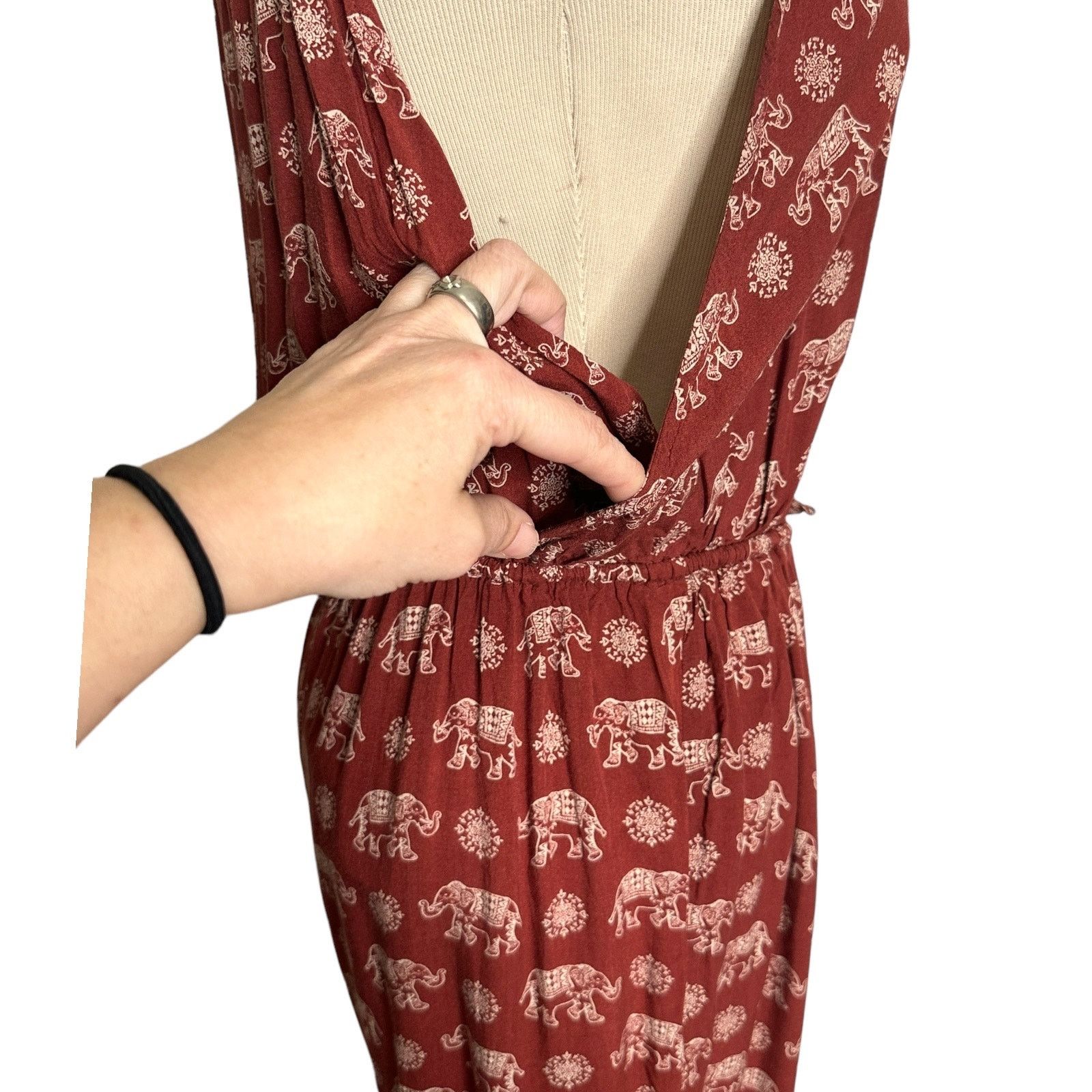 Forever 21 Forever 21 brown elephant print sleeveless jumpsuit size M Size 30" / US 8 / IT 44 - 5 Thumbnail