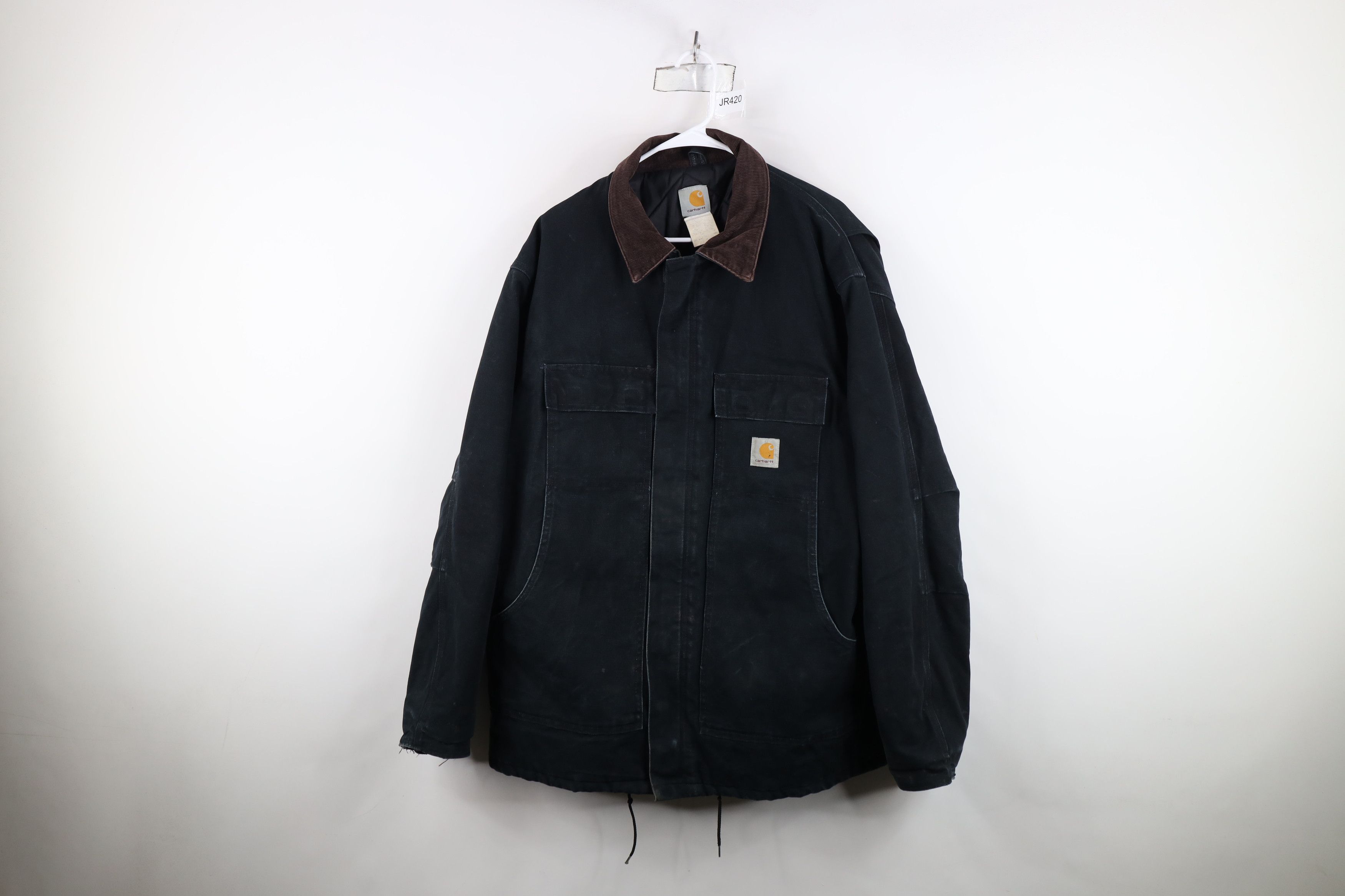 Carhartt Vintage 90s Carhartt Canvas Chore Barn Jacket Black USA Size US XXL / EU 58 / 5 - 1 Thumbnail