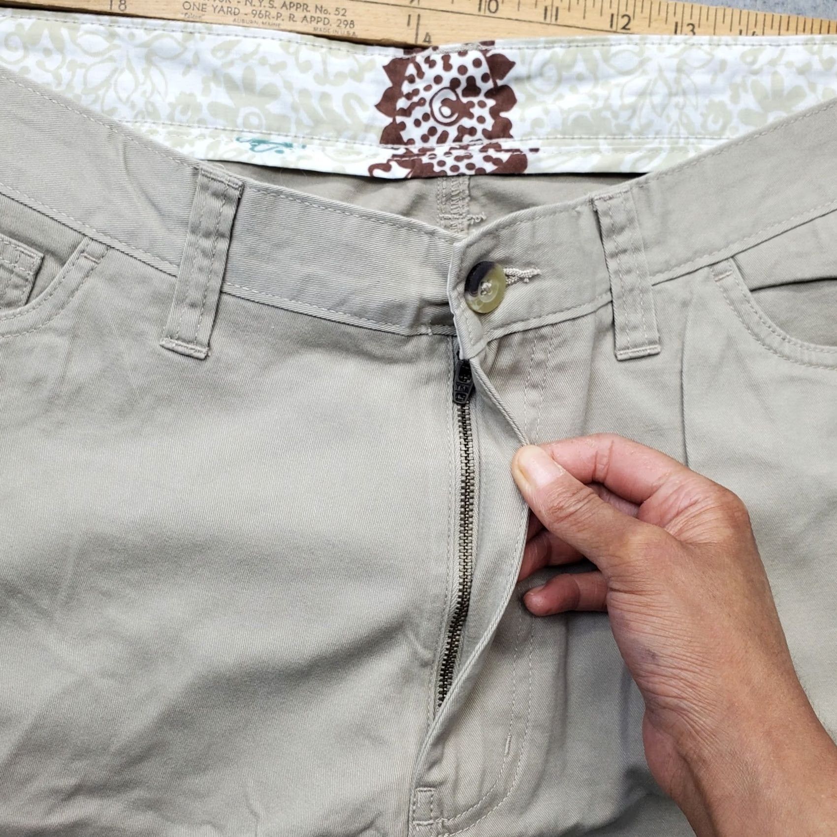 Berle Berle Chino Pants Mens 38x30 Brown 5-Pocket Straight Leg Outdoor Belt Loop Casual Pants Size US 38 / EU 54 - 7 Thumbnail