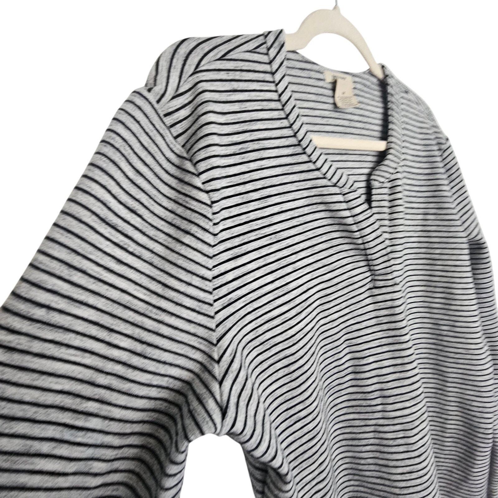 Duluth Trading Company Duluth Trading Co. Sweater w Pockets Gray Black Striped M Size M / US 6-8 / IT 42-44 - 6 Thumbnail