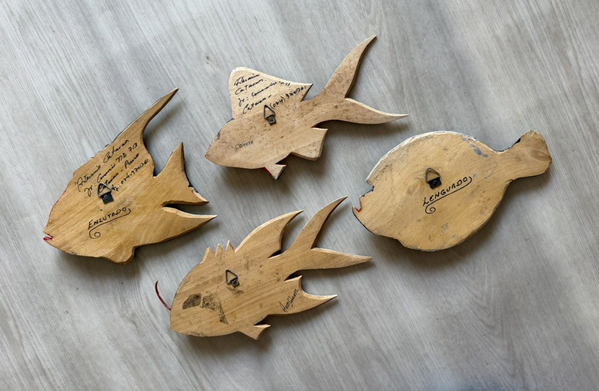 Vintage Vintage 70s 80s Handcrafted Wooden Tropical Fish Tiki Boho Size ONE SIZE - 7 Thumbnail