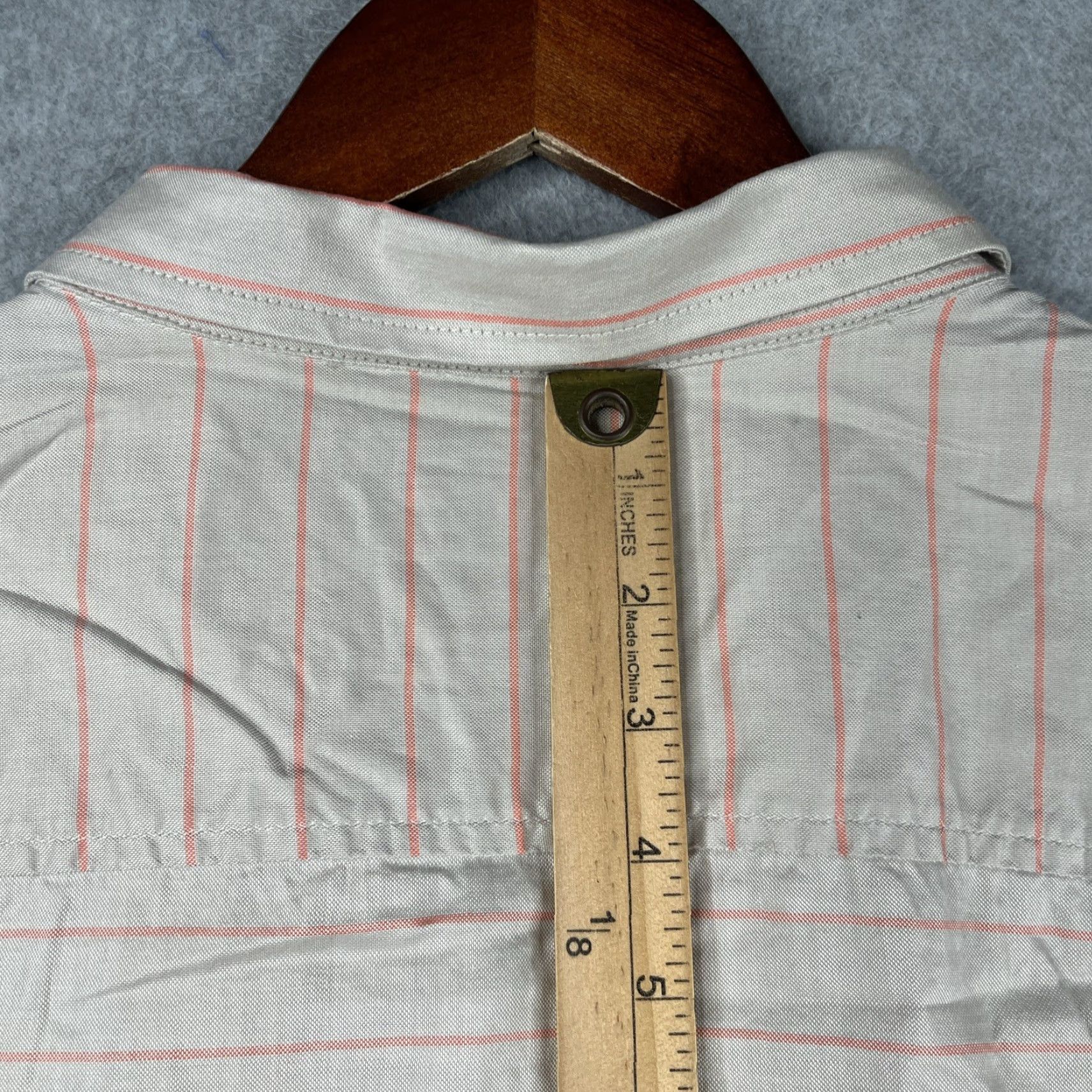 Armani Exchange Armani Exchange Slim Fit Long Sleeve Button Up Shirt 2XL Gray Pink Striped Mens Size US XXL / EU 58 / 5 - 7 Thumbnail