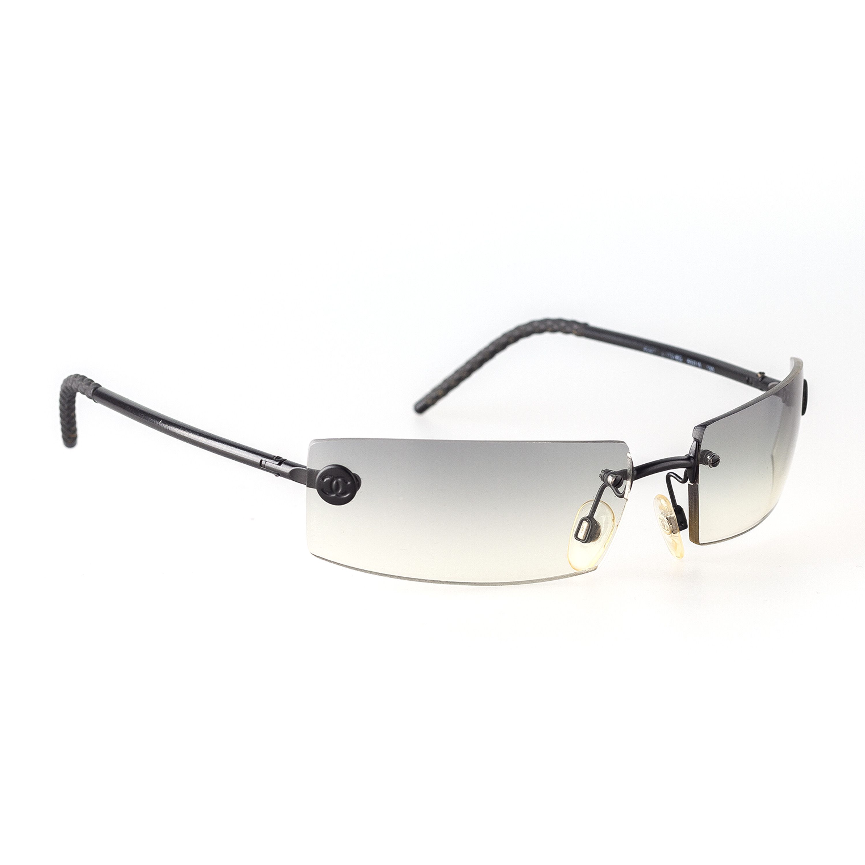 Chanel Chanel 4047 C 170/8G Vintage Rectangle Rimless Sunglasses Size ONE SIZE - 1 Thumbnail