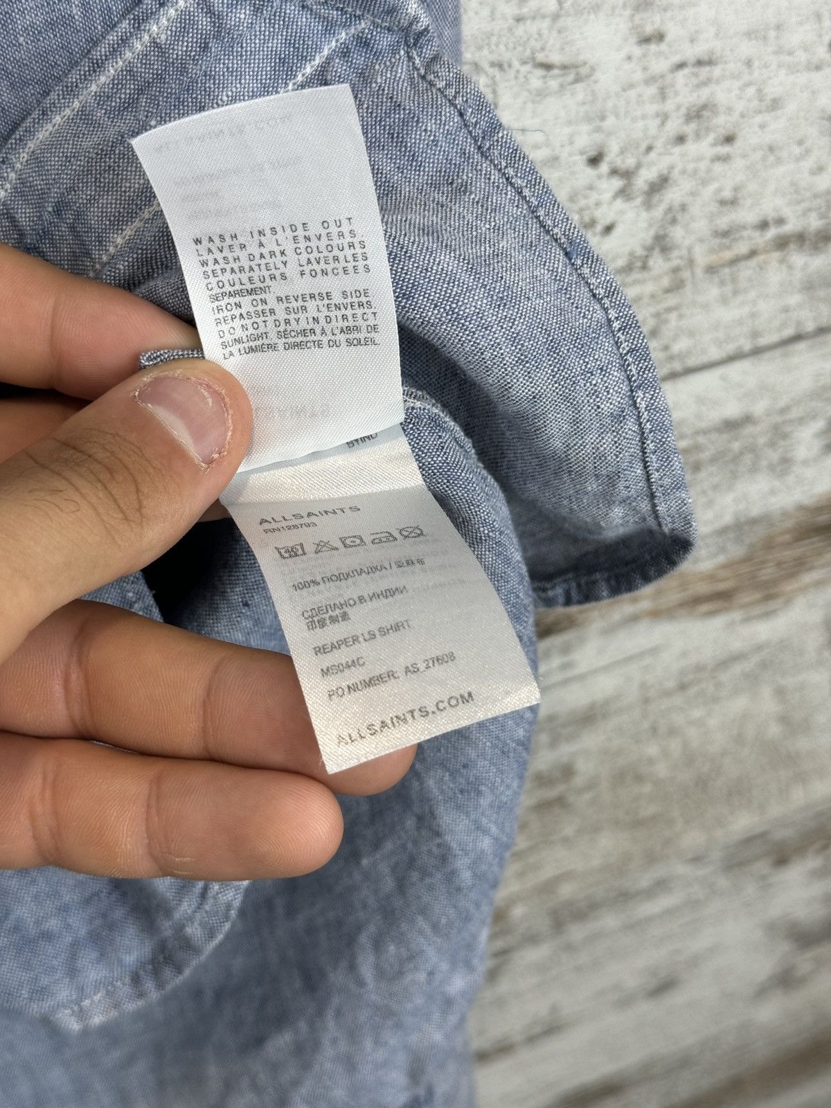 Allsaints × Japanese Brand Mens AllSaints Reaper LS Shirts button up linen luxury Size US S / EU 44-46 / 1 - 9 Thumbnail