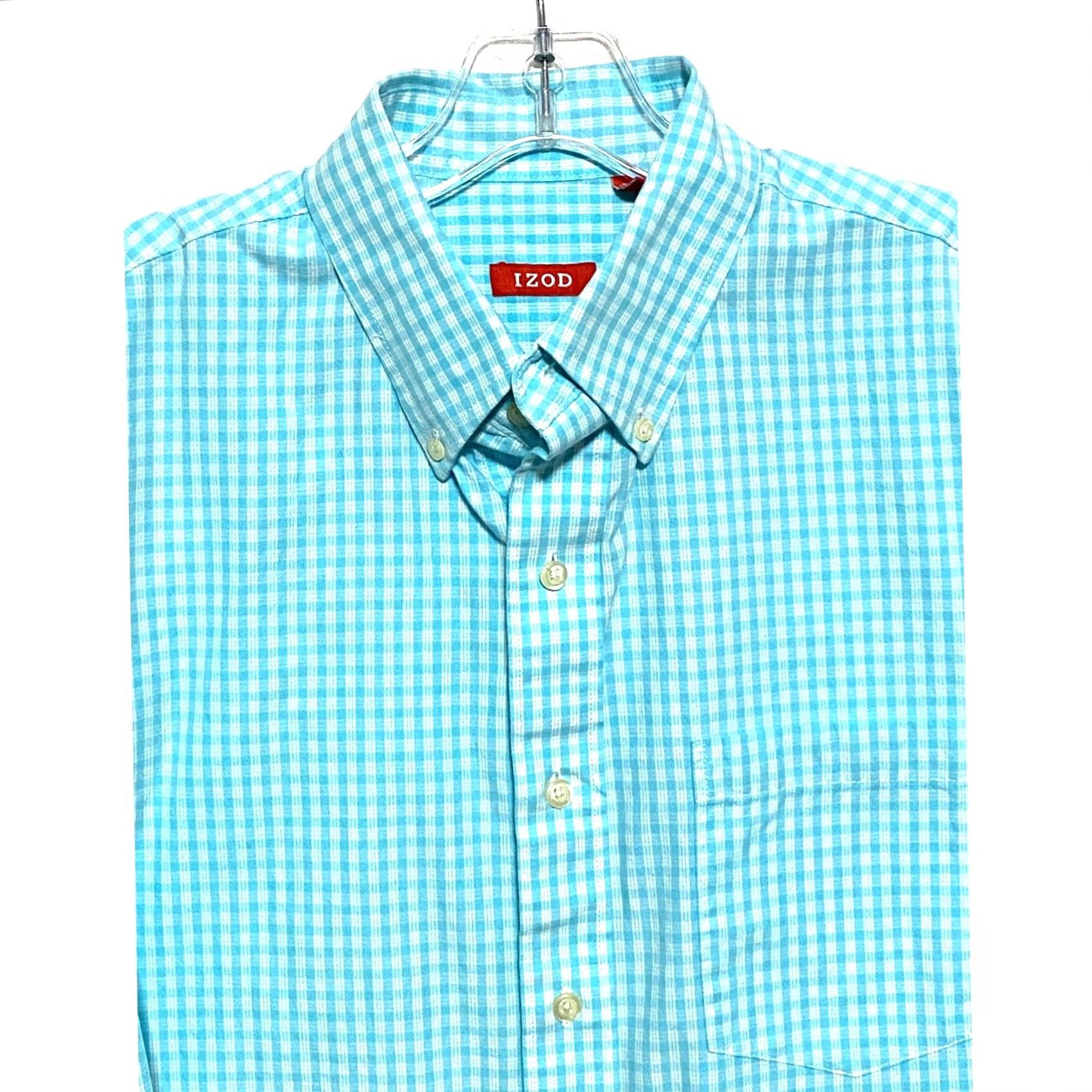 Izod Izod Blue Plaid Button Front Shirt Mens S Summer Coastal Business Casual Office Shirt Size US S / EU 44-46 / 1 - 2 Thumbnail