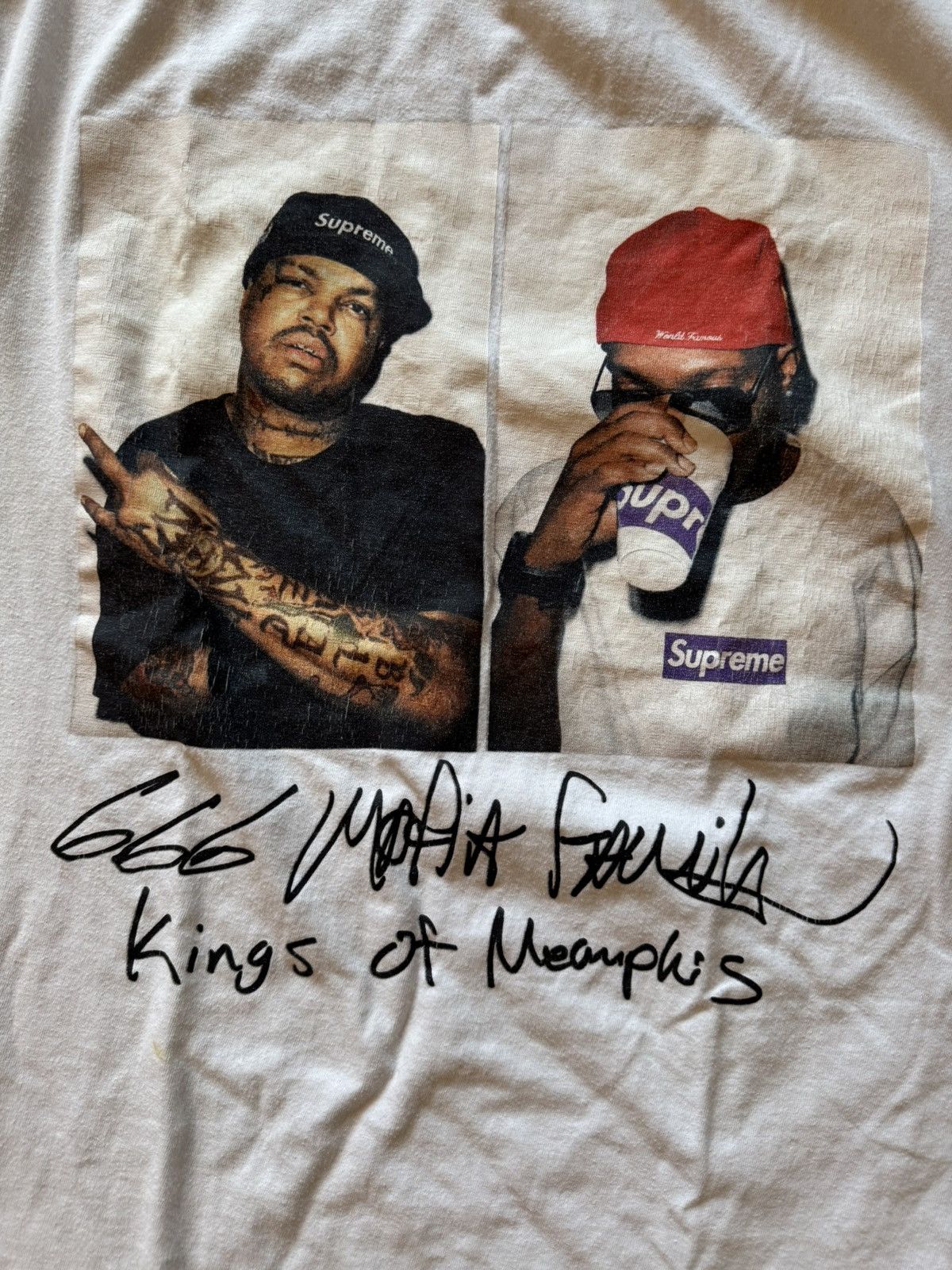 Supreme Three 6 Mafia White T-Shirt Size US L / EU 52-54 / 3 - 2 Thumbnail