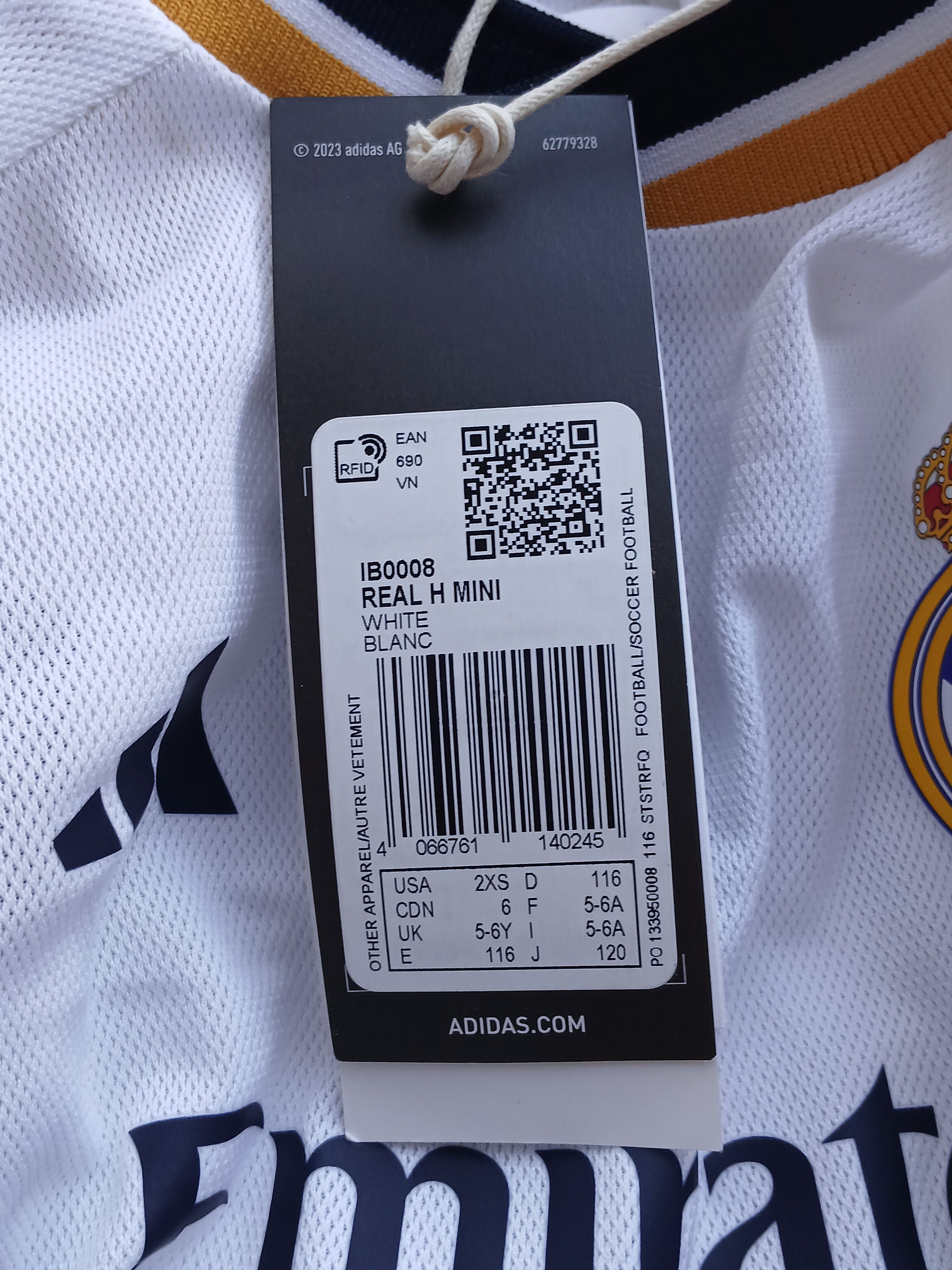 Adidas New KIDS Real Madrid 23/24 Home Football Jersey T-Shirt Size US XXS / EU 40 - 12 Thumbnail