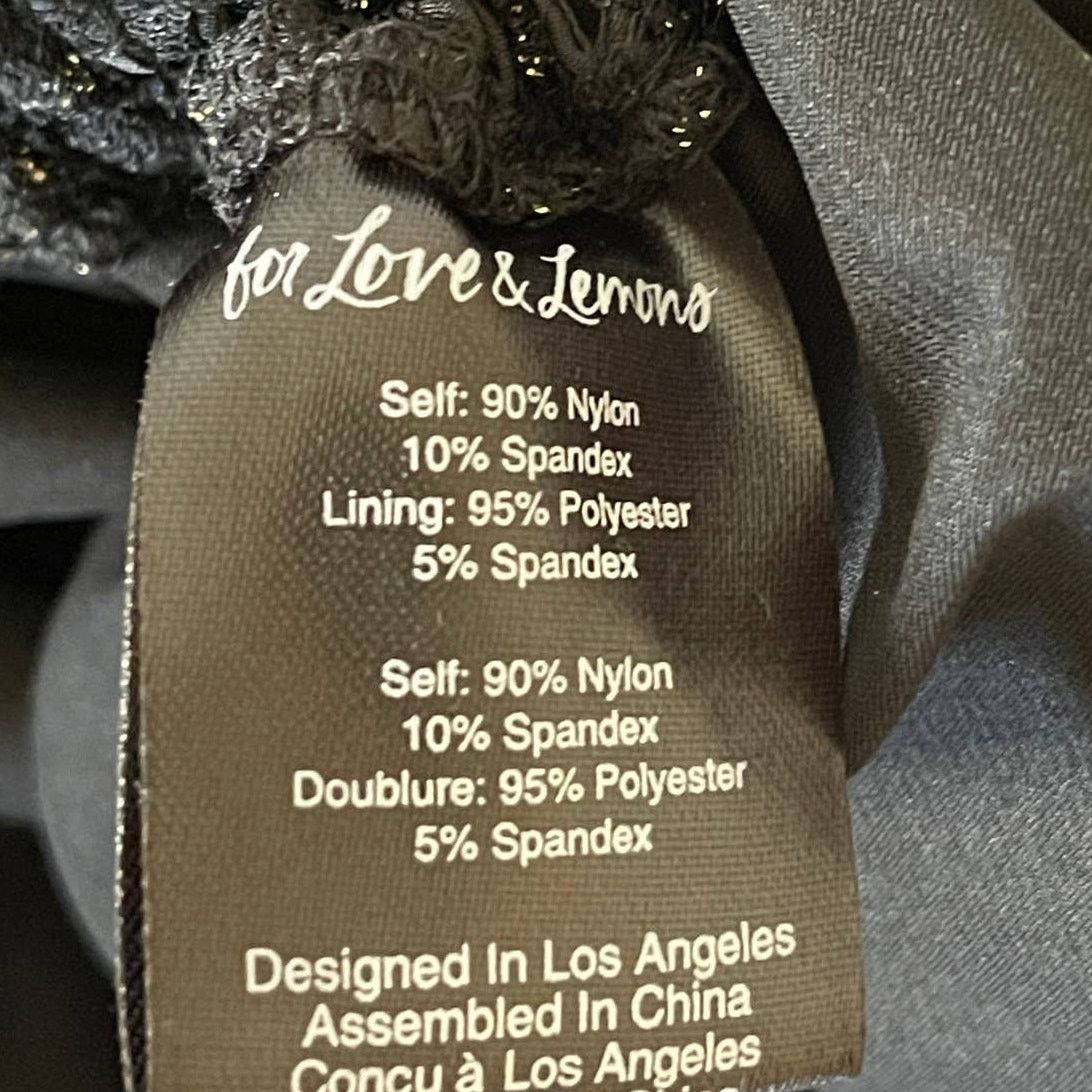 For Love & Lemons NEW For Love & Lemons Joanna Black Lace Mini Dress Medium Size M / US 6-8 / IT 42-44 - 8 Thumbnail