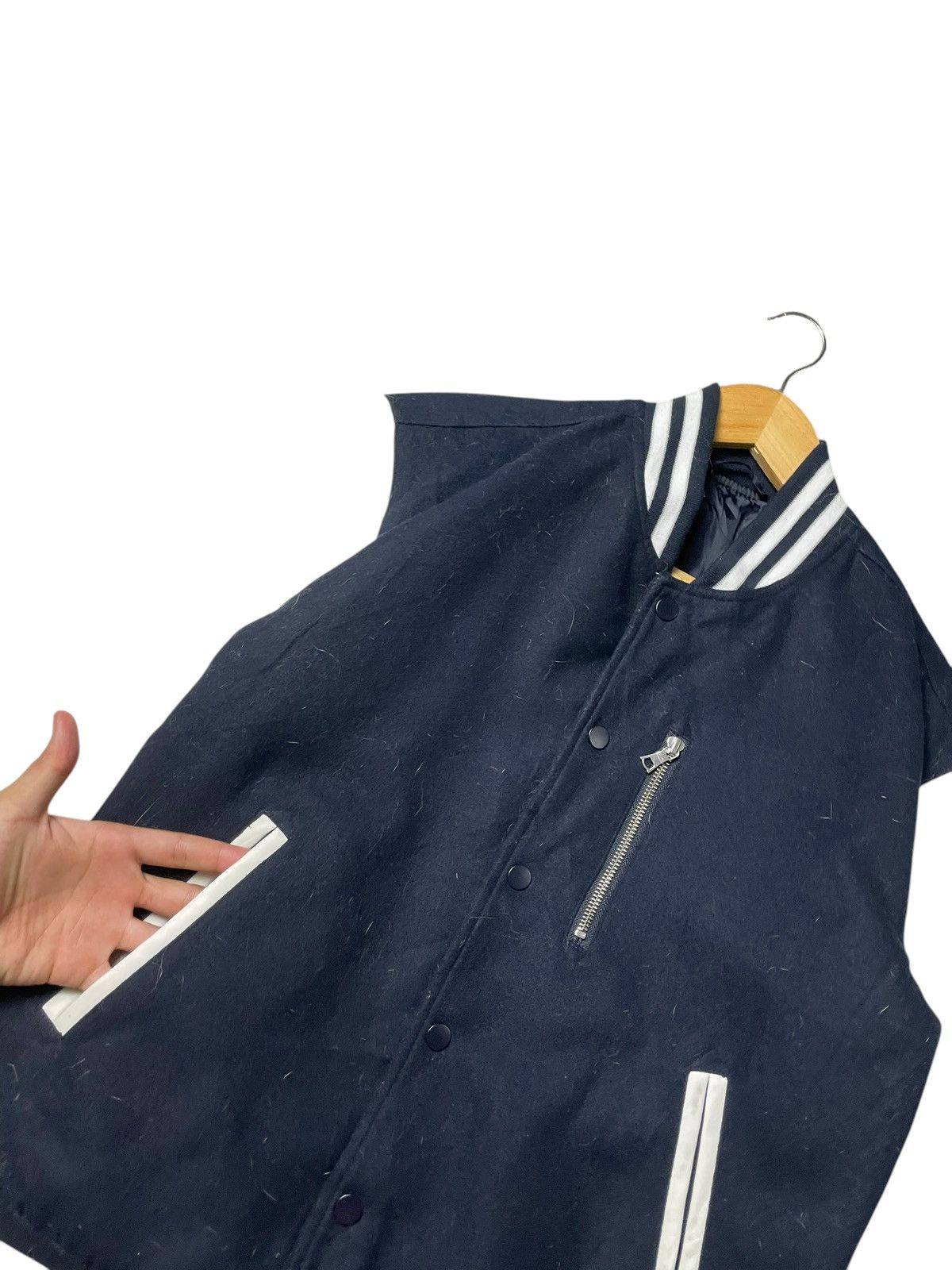 GU × Japanese Brand × Vintage GU Brand Varsity Leather Jacket (98) Size US M / EU 48-50 / 2 - 4 Thumbnail