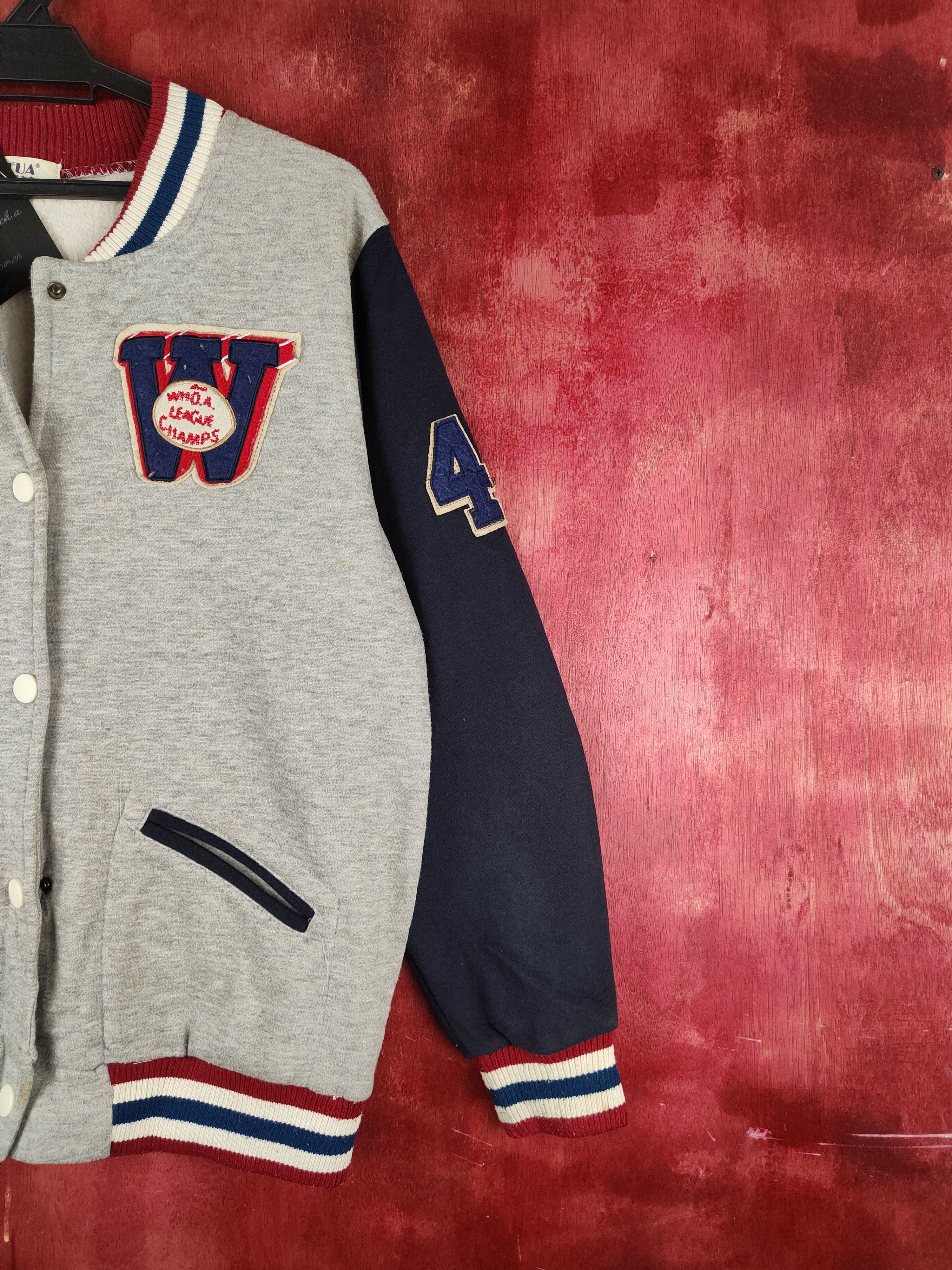 Japanese Brand EUA Gray Varsity Jackets #S1506 Size US M / EU 48-50 / 2 - 10 Thumbnail
