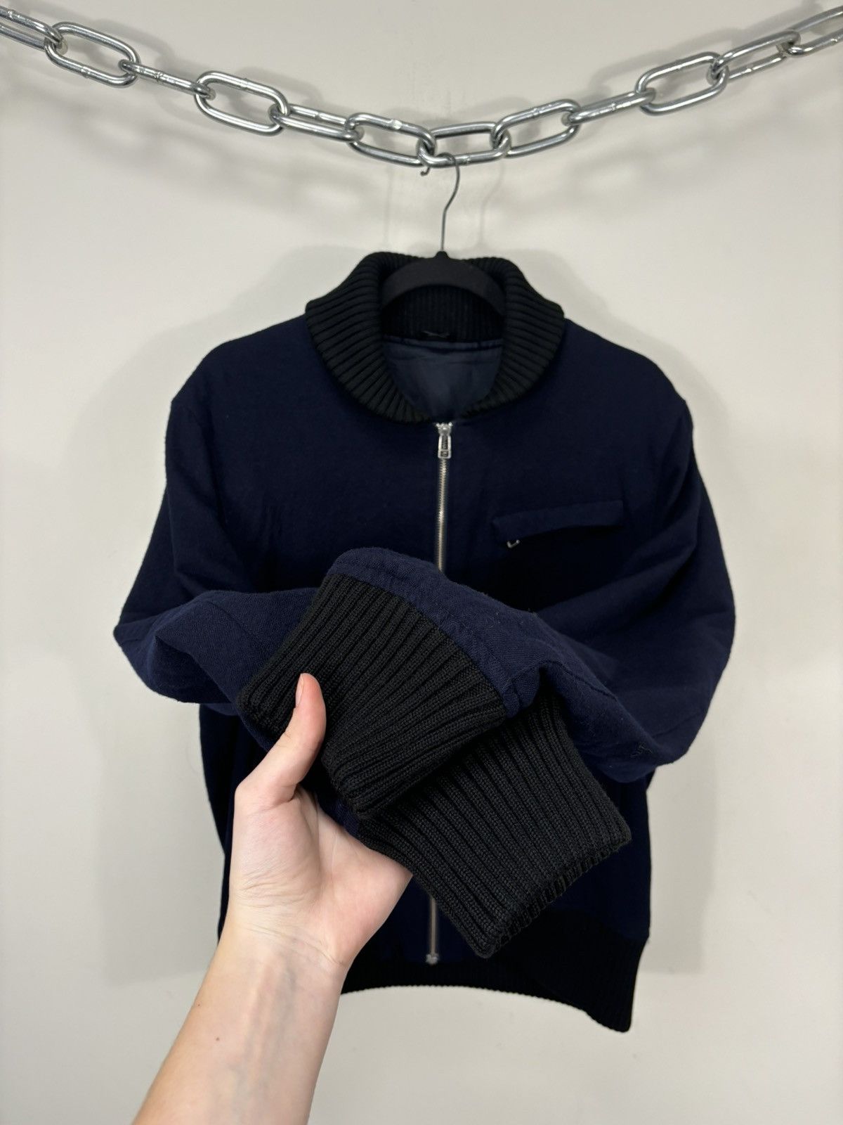 Acne Studios Acne Studios AW07 Vintage Men’s Navy Blue Wool Bomber Jacket Size US M / EU 48-50 / 2 - 11 Thumbnail