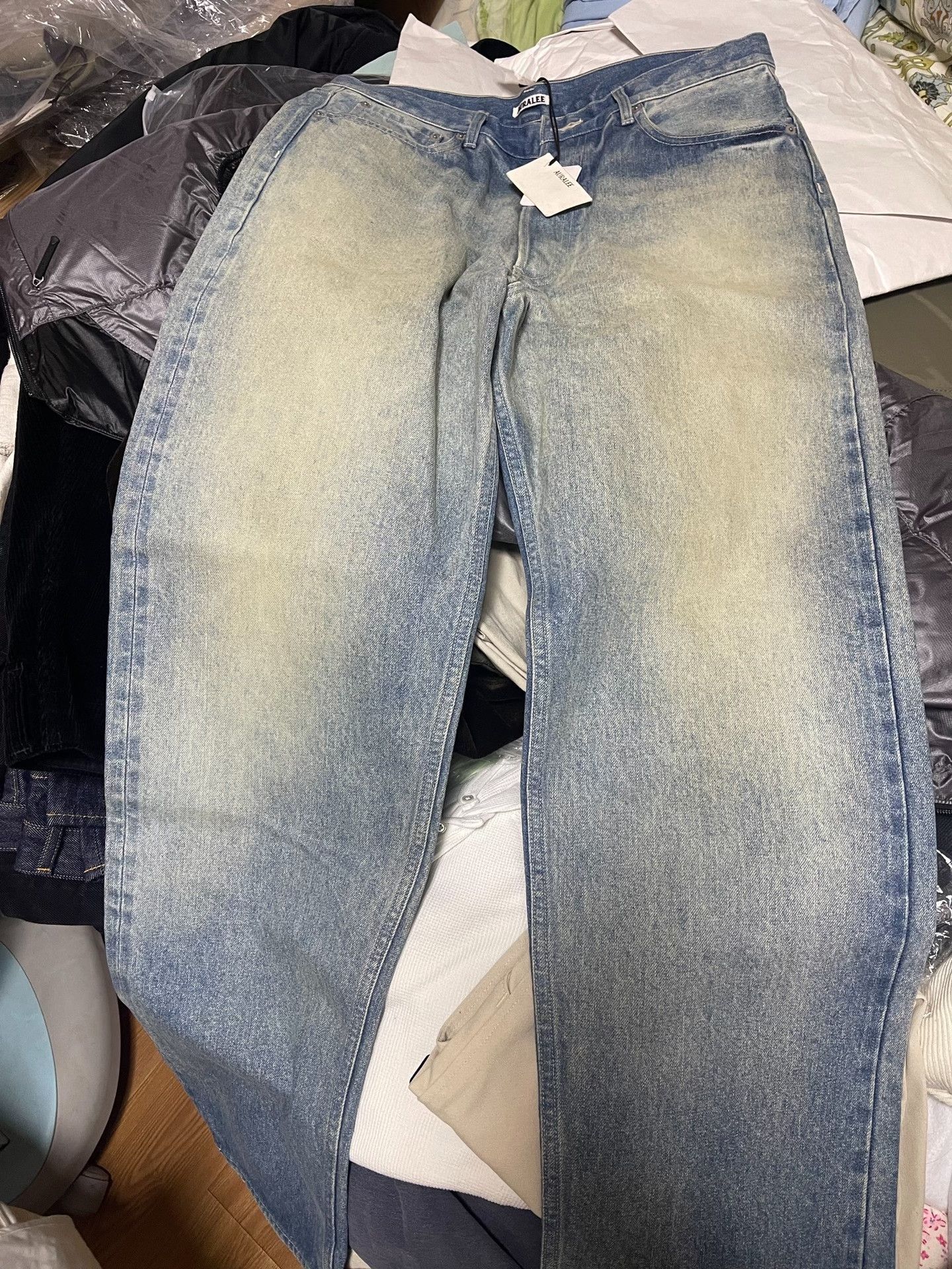 Auralee AURALEE Selvedge Faded Heavy Wide Pants Size US 30 / EU 46 - 1 Thumbnail